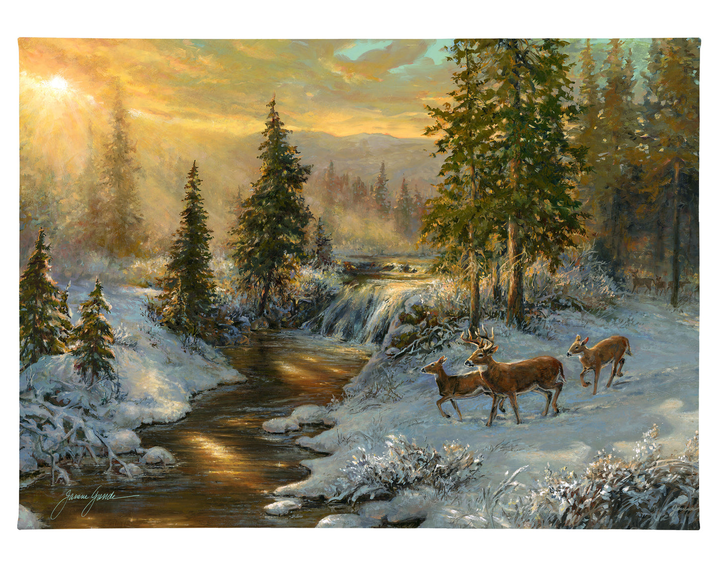 Winter Solstice Dawn - 13" x 18" Gallery Wrapped Canvas