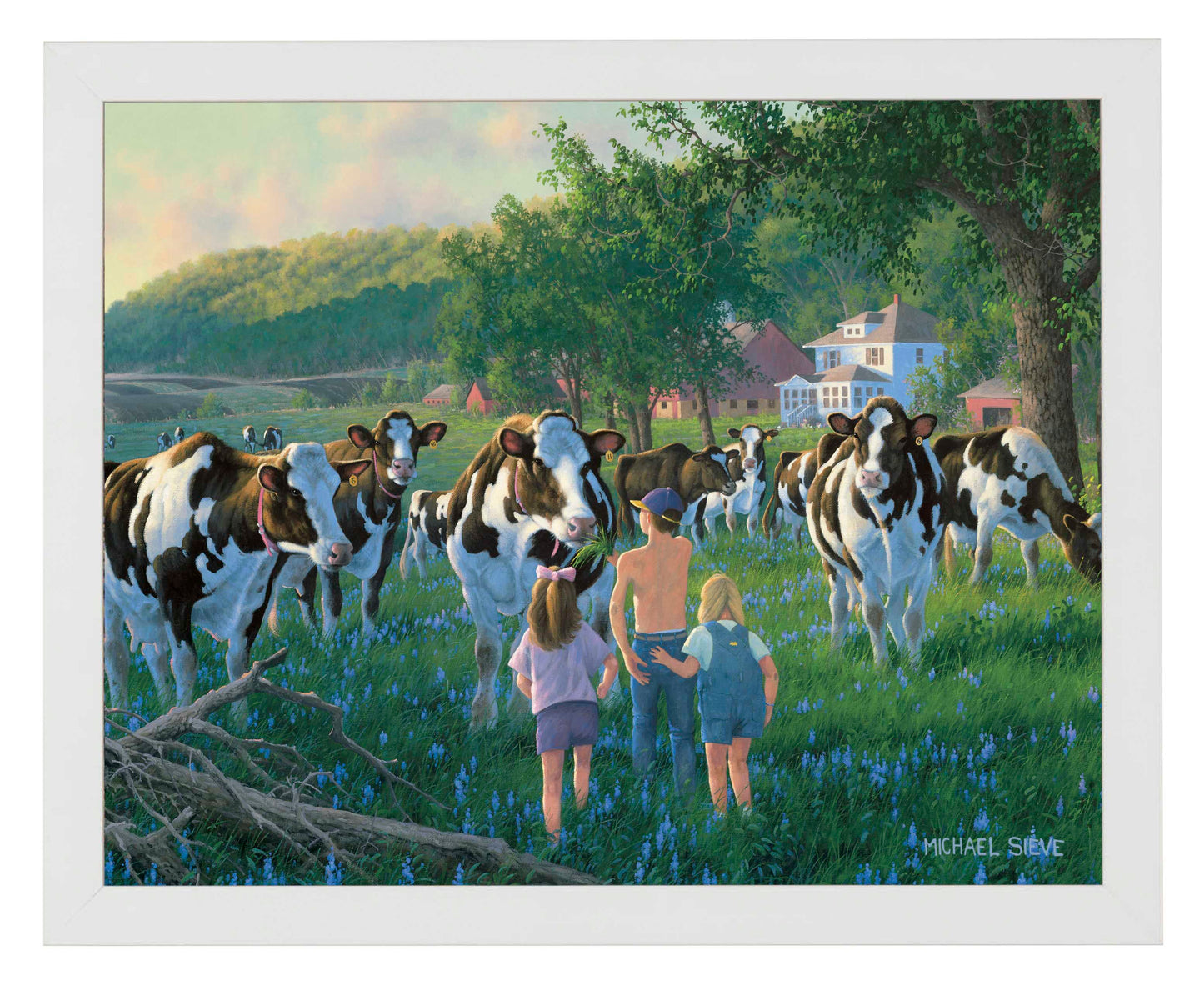 Bossie N Bluebells Cows - Art Prints