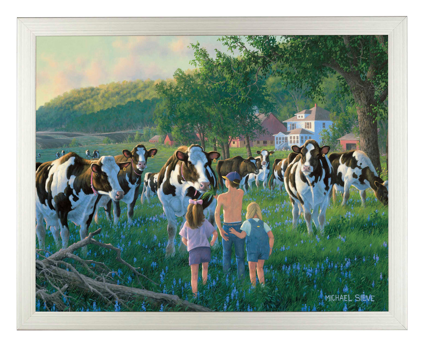 Bossie N Bluebells Cows - Art Prints