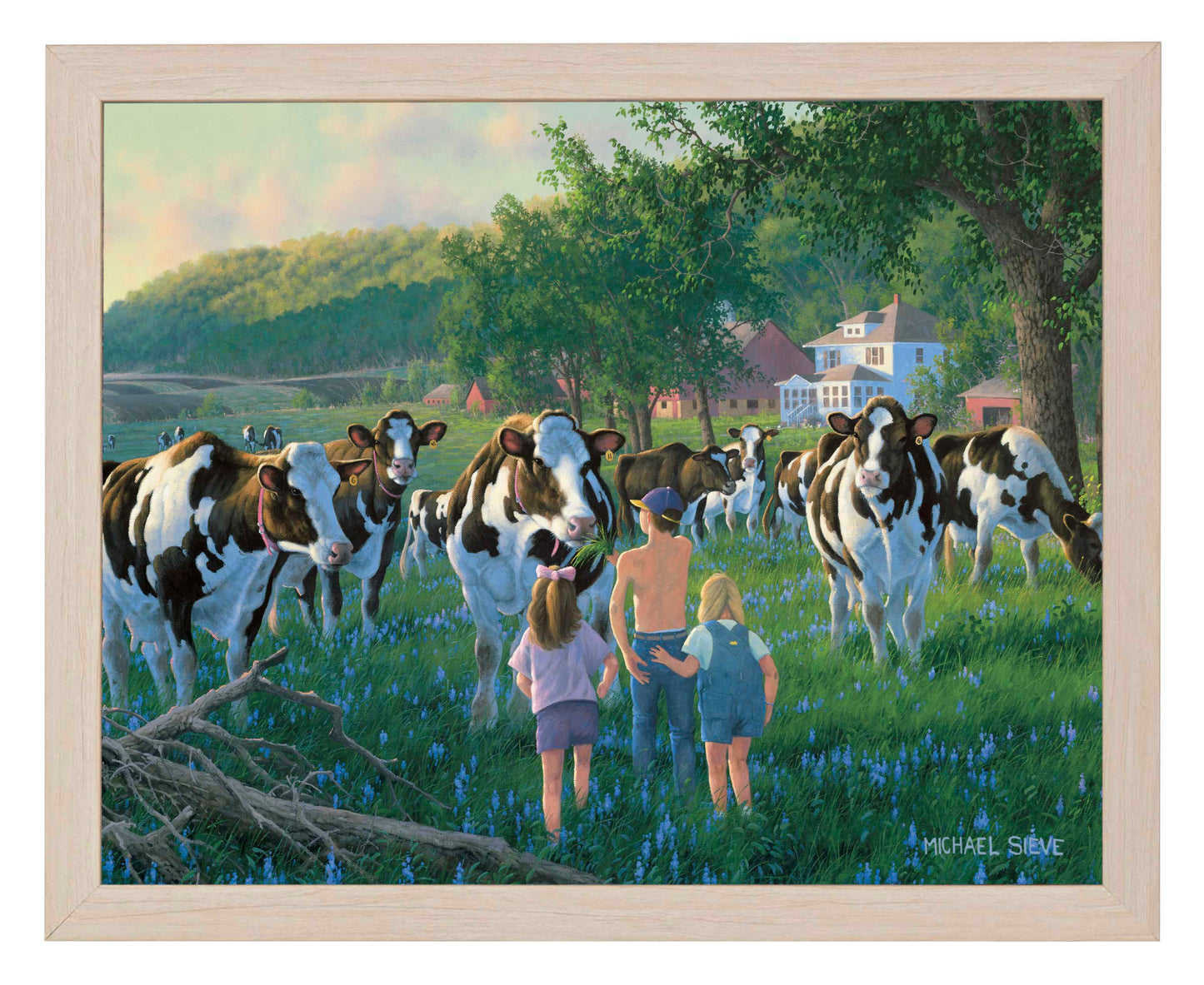 Bossie N Bluebells Cows - Art Prints