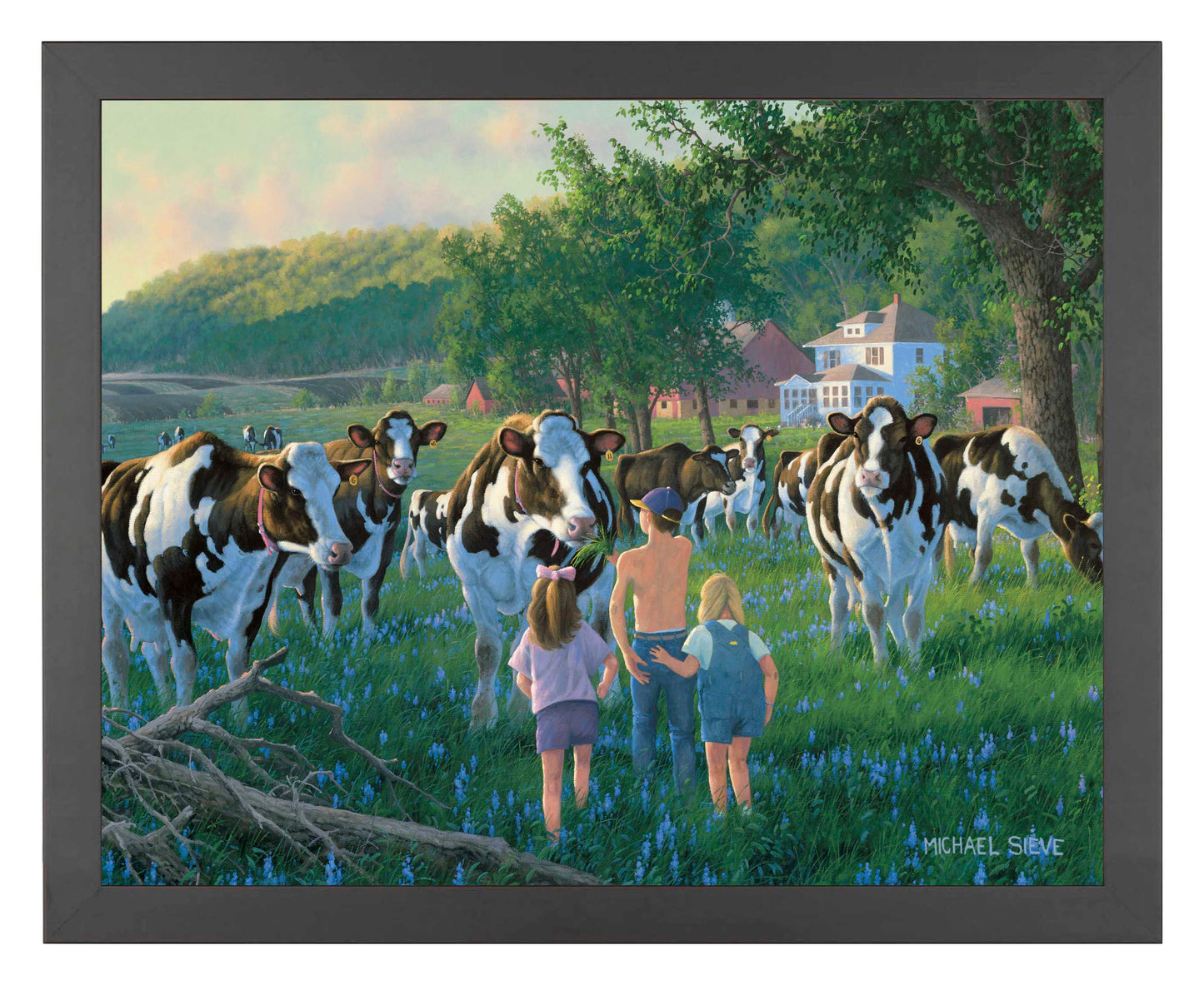 Bossie N Bluebells Cows - Art Prints