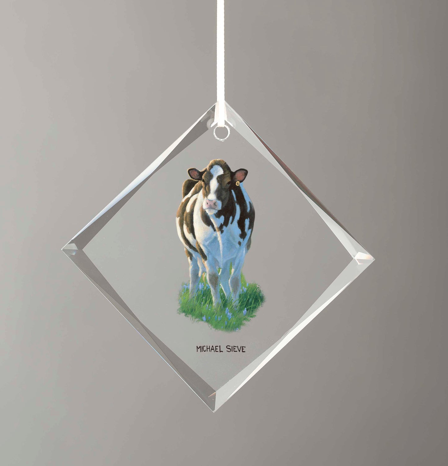 Bossie N Bluebells Cows - Diamond Ornament
