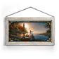 Framed painting for sunrise over the sea