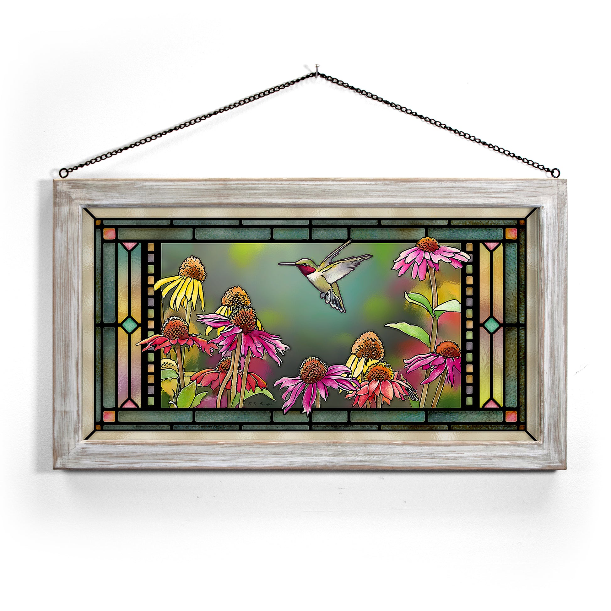 Framed birds and flowers