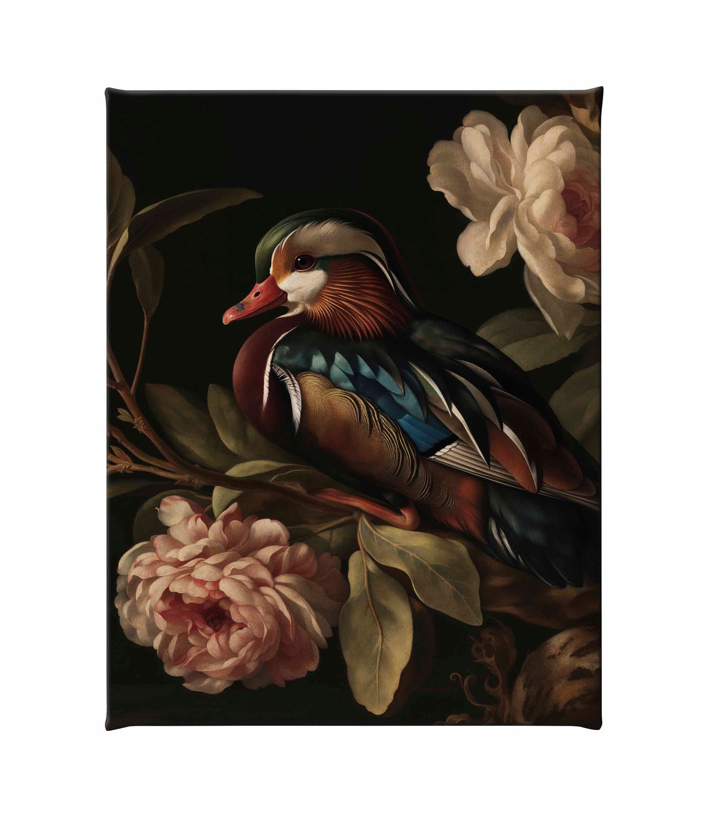 172312_CGW Opulent Harmony - Wood Duck with Blossoms 9X12 Gallery Wrap Canvas.jpg