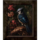 Elegance in Bloom - Blue Jay Amongst Flora - Limited Edition Canvas