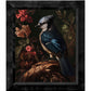 Elegance in Bloom - Blue Jay Amongst Flora - Limited Edition Canvas