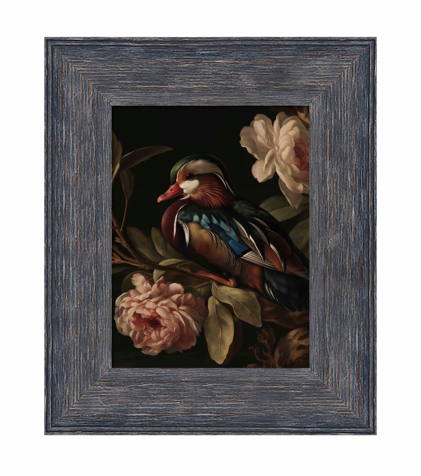 Opulent Harmony - Wood Duck with Blossoms - Limited Edition Canvas