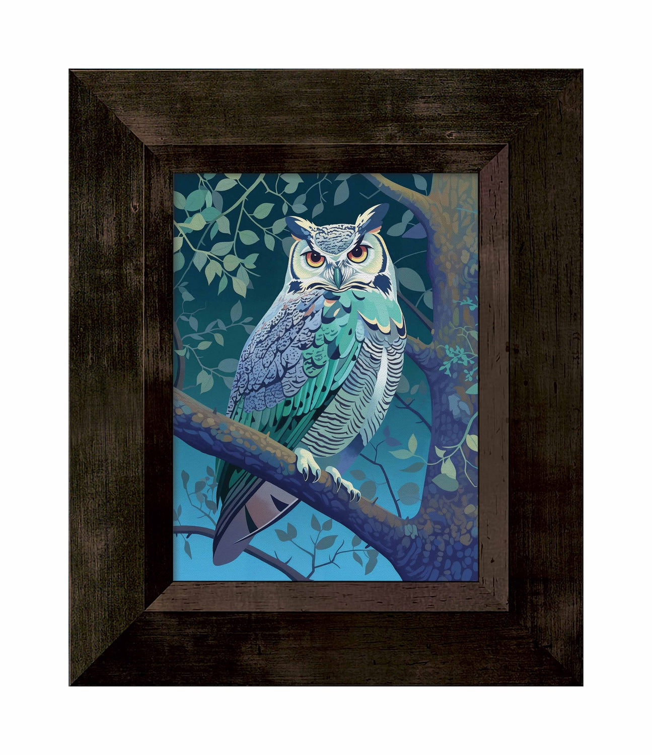 Enchanted Vigil - Owl in Twilight Canopy - Limited Edition Canvas