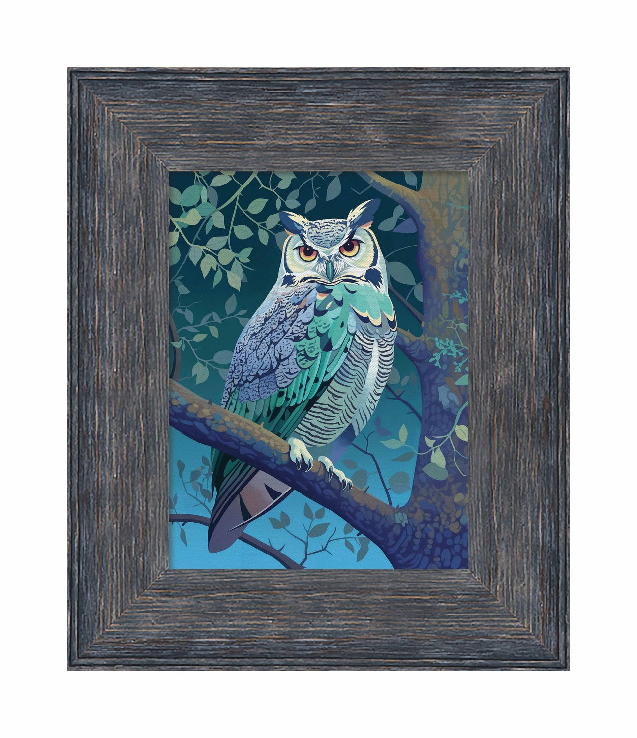 Enchanted Vigil - Owl in Twilight Canopy - Limited Edition Canvas