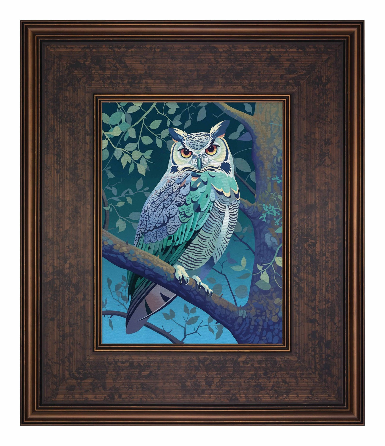 Enchanted Vigil - Owl in Twilight Canopy - Limited Edition Canvas