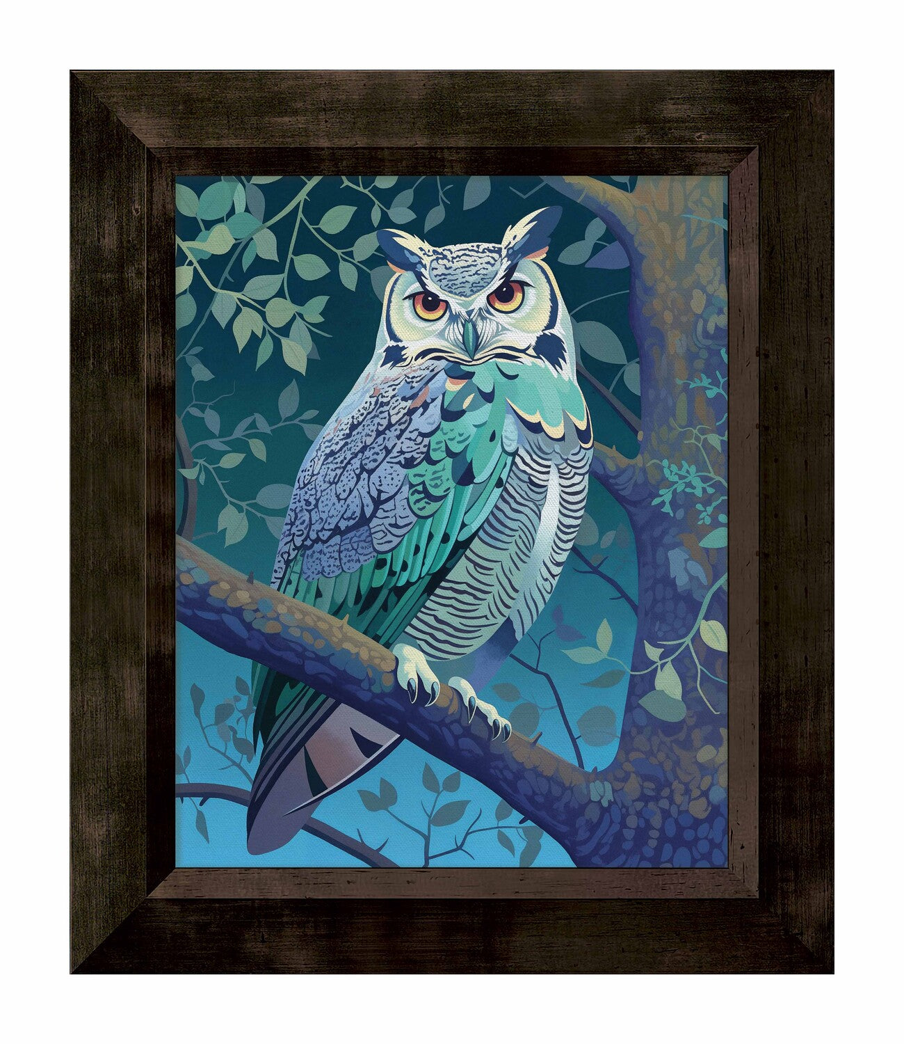 Enchanted Vigil - Owl in Twilight Canopy - Limited Edition Canvas