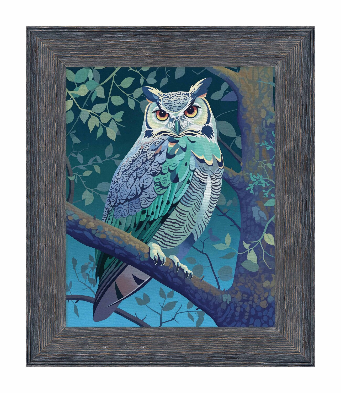 Enchanted Vigil - Owl in Twilight Canopy - Limited Edition Canvas