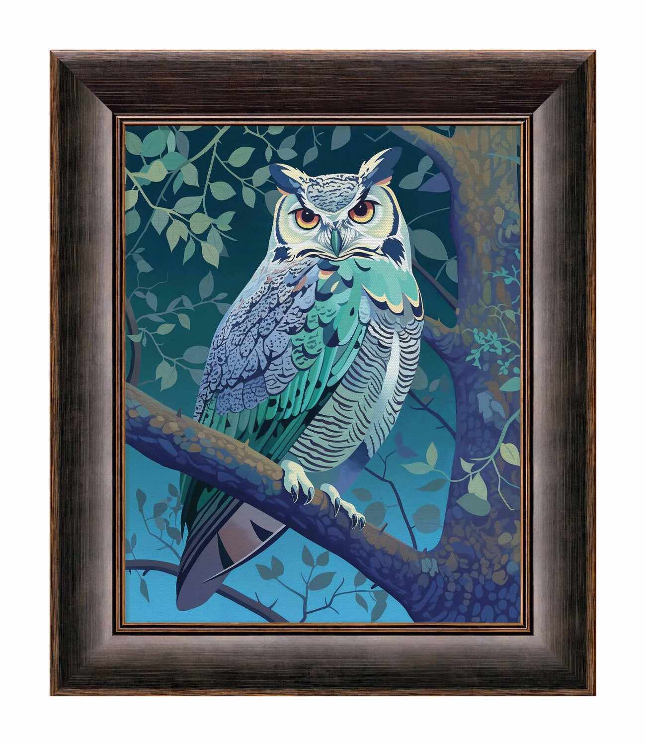Enchanted Vigil - Owl in Twilight Canopy - Limited Edition Canvas