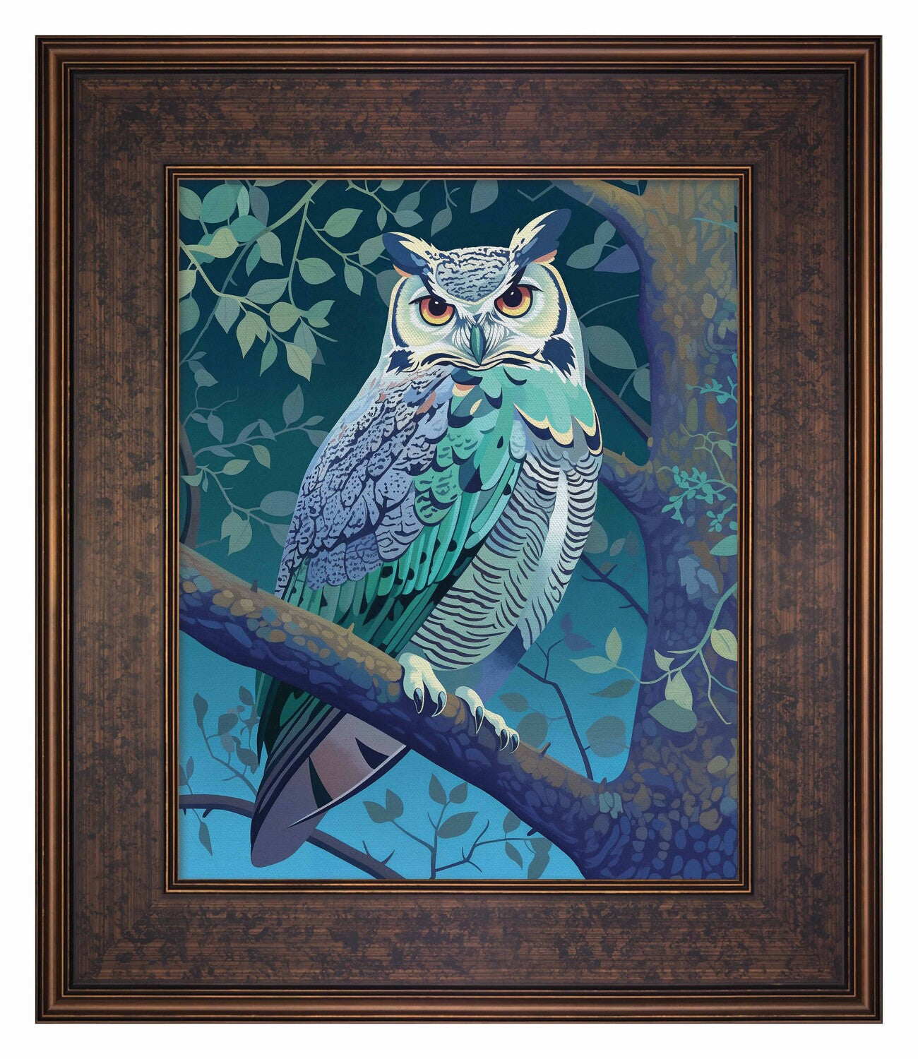 Enchanted Vigil - Owl in Twilight Canopy - Limited Edition Canvas