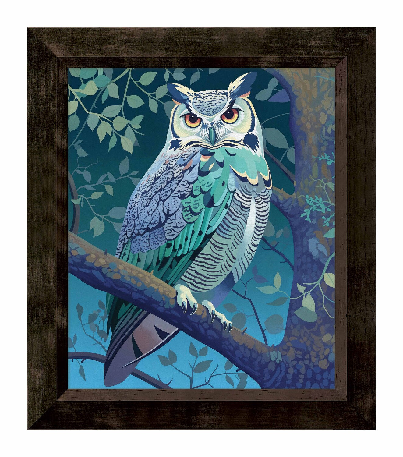 Enchanted Vigil - Owl in Twilight Canopy - Limited Edition Canvas
