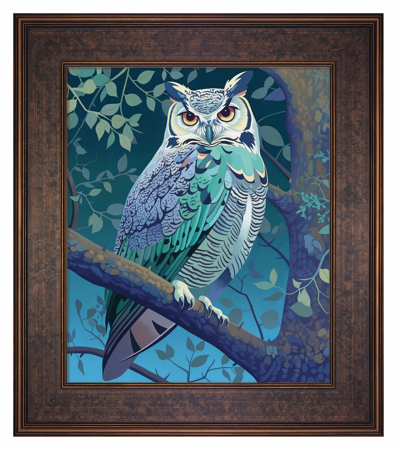Enchanted Vigil - Owl in Twilight Canopy - Limited Edition Canvas