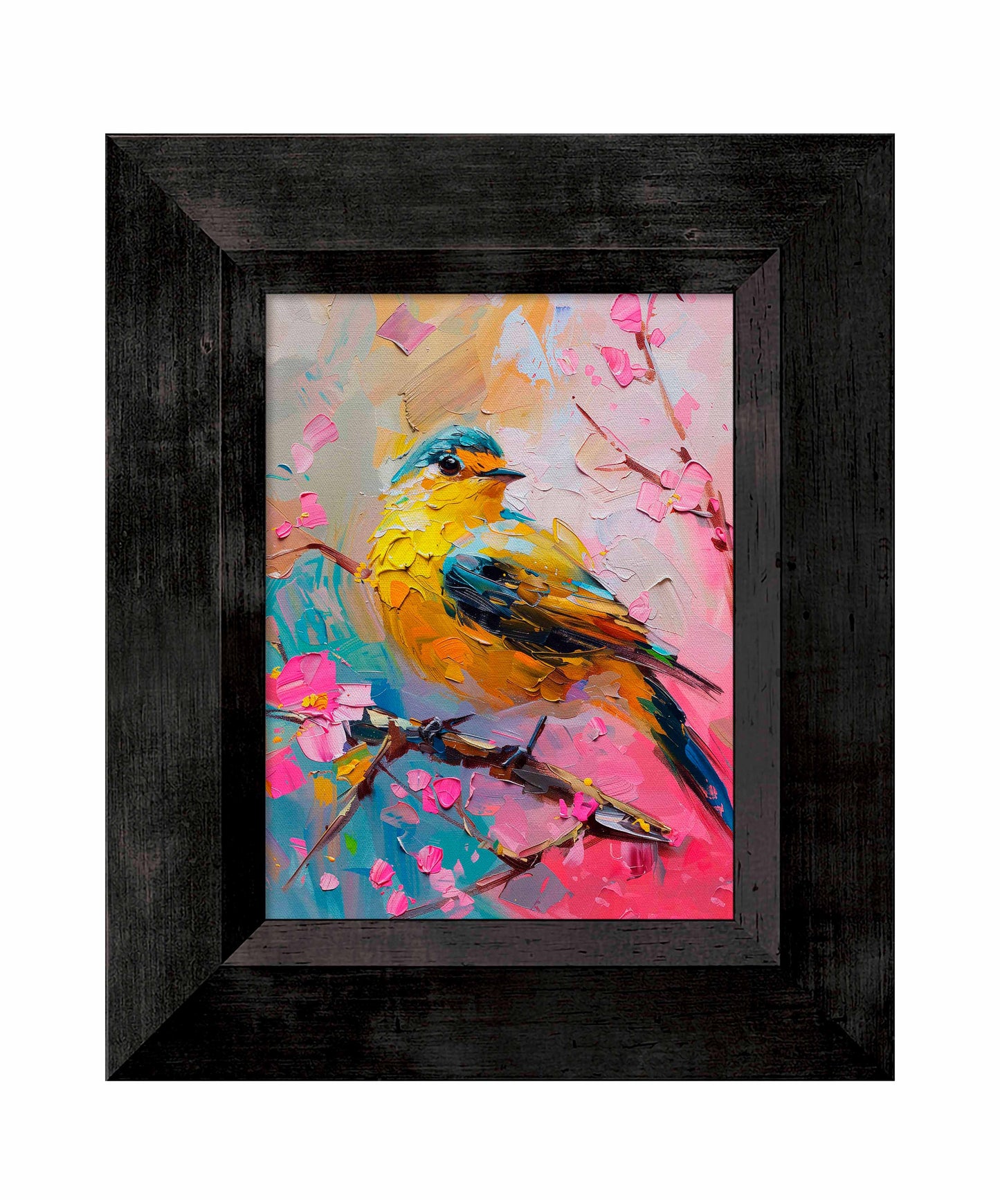 Radiant Serenade - Warbler in Bloom - Limited Edition Canvas