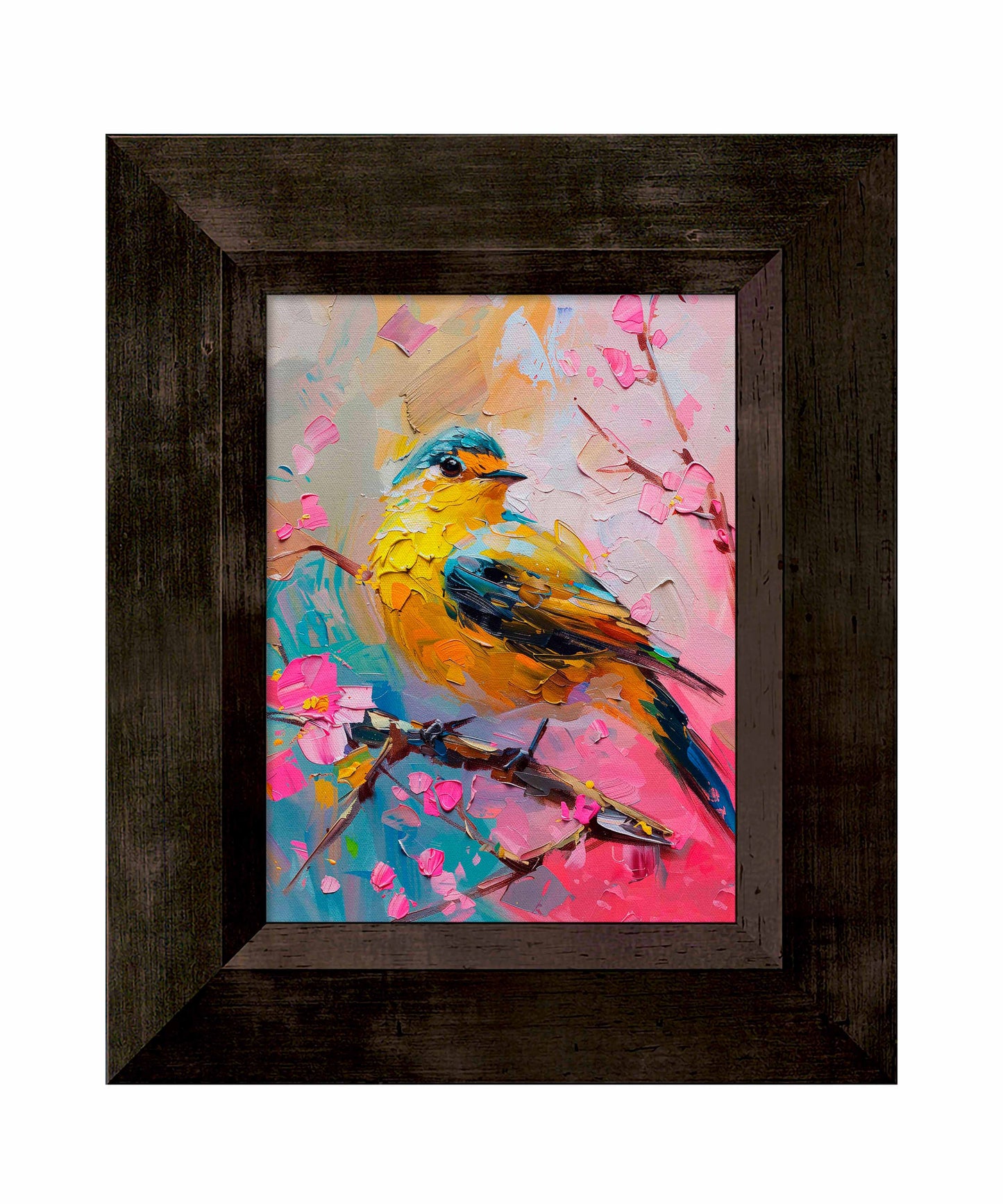 Radiant Serenade - Warbler in Bloom - Limited Edition Canvas