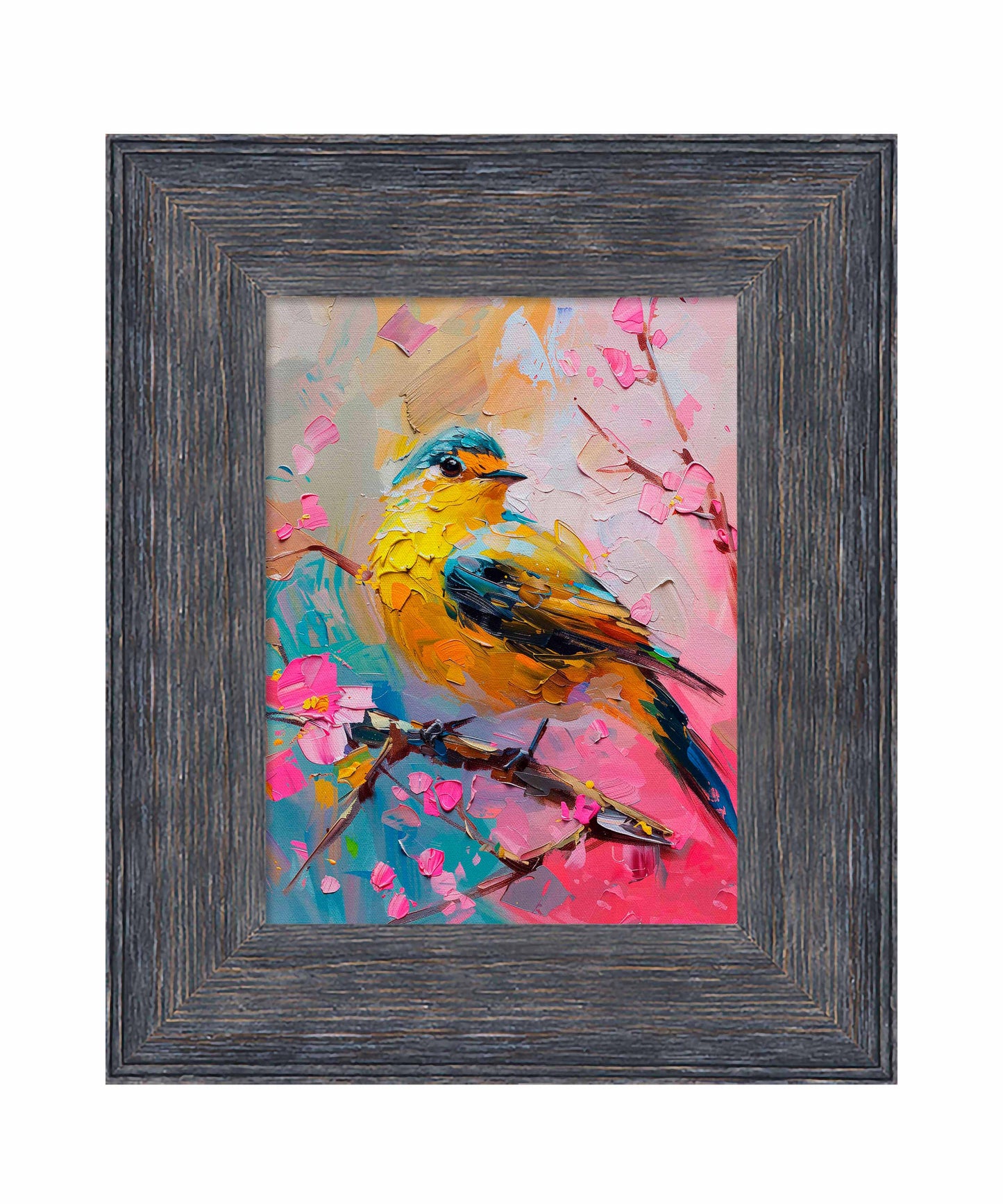 Radiant Serenade - Warbler in Bloom - Limited Edition Canvas