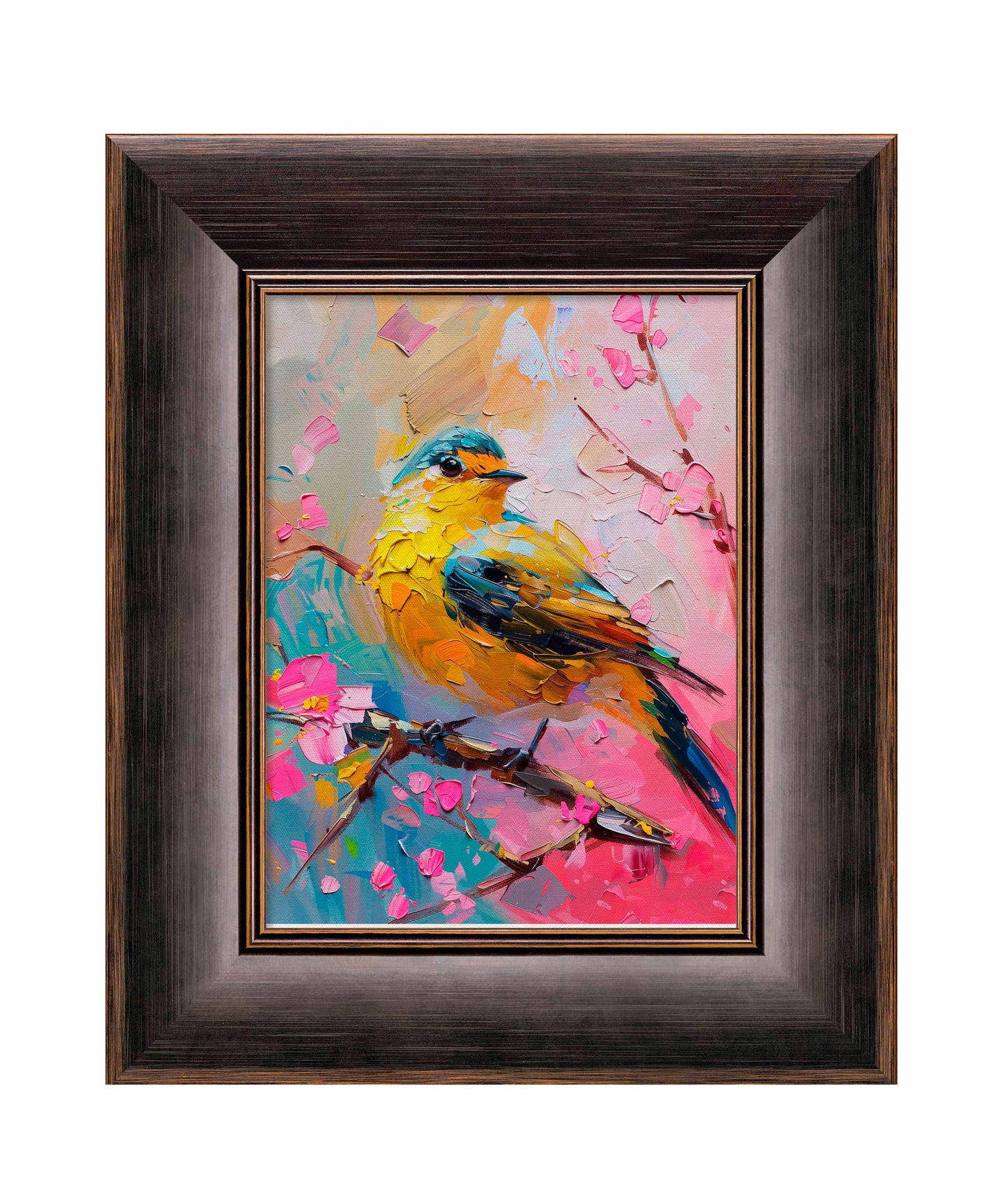 Radiant Serenade - Warbler in Bloom - Limited Edition Canvas