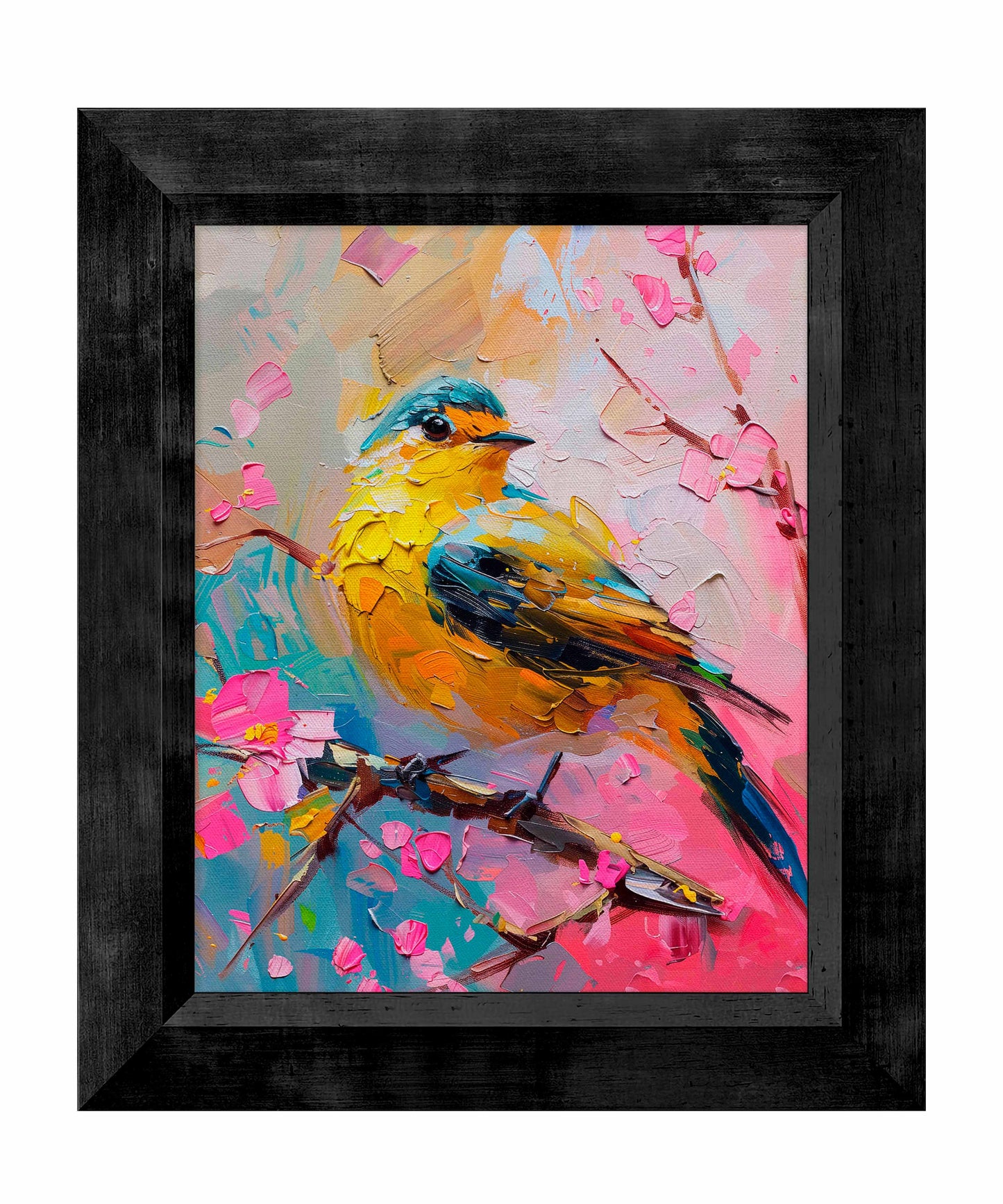Radiant Serenade - Warbler in Bloom - Limited Edition Canvas