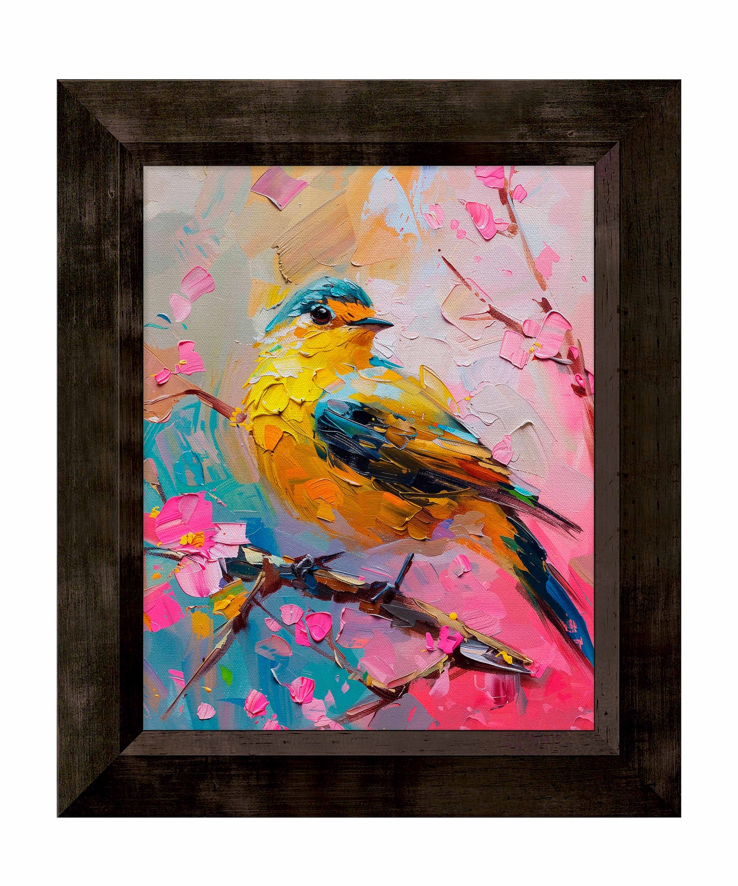 Radiant Serenade - Warbler in Bloom - Limited Edition Canvas