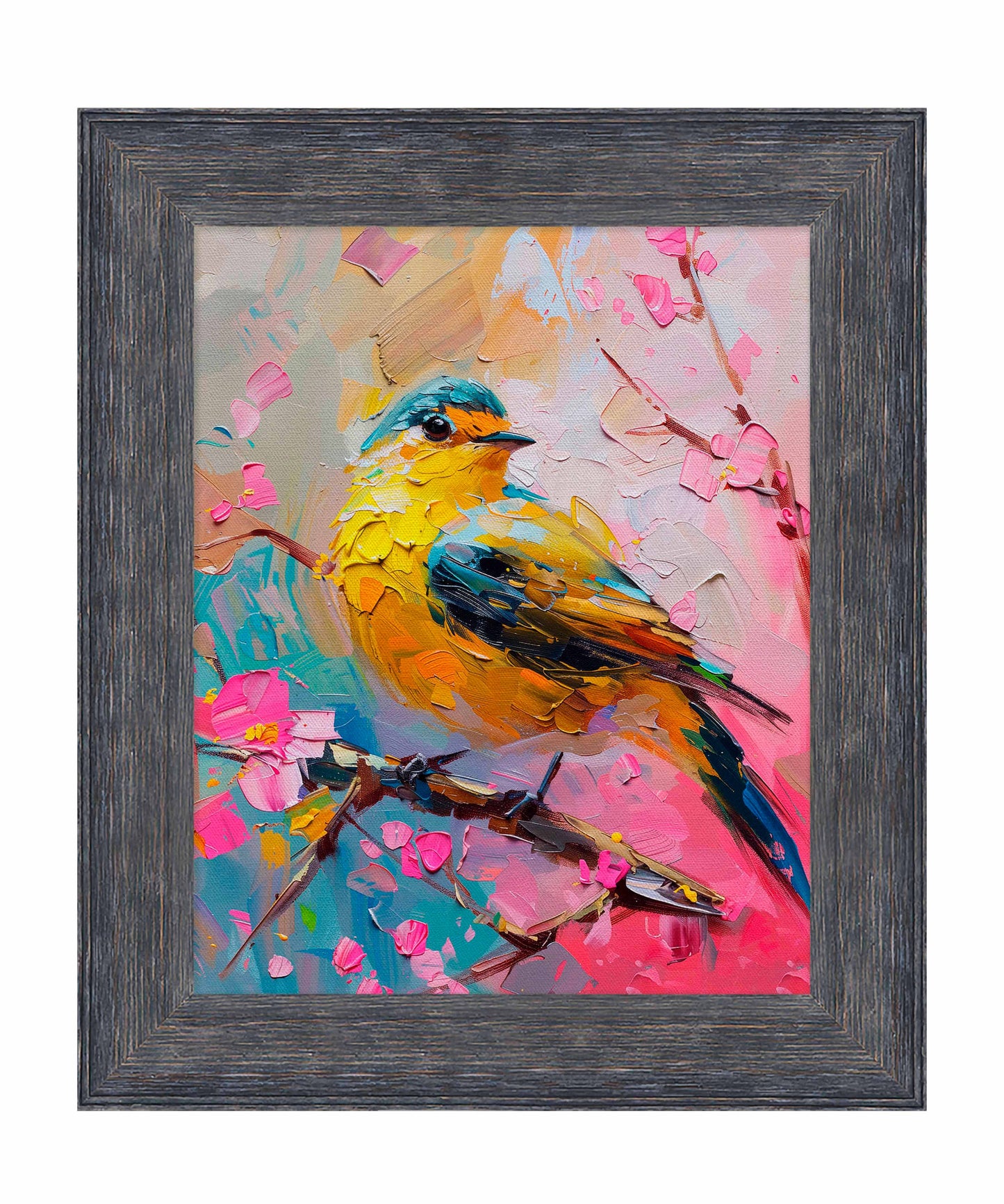 Radiant Serenade - Warbler in Bloom - Limited Edition Canvas