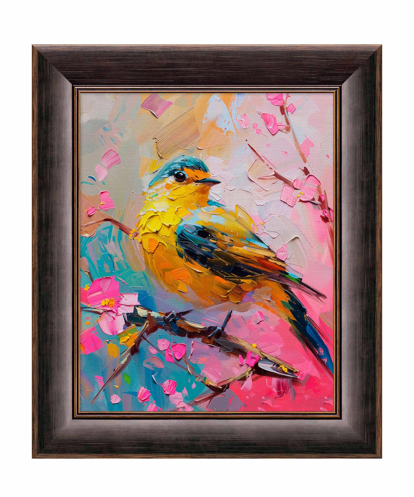 Radiant Serenade - Warbler in Bloom - Limited Edition Canvas