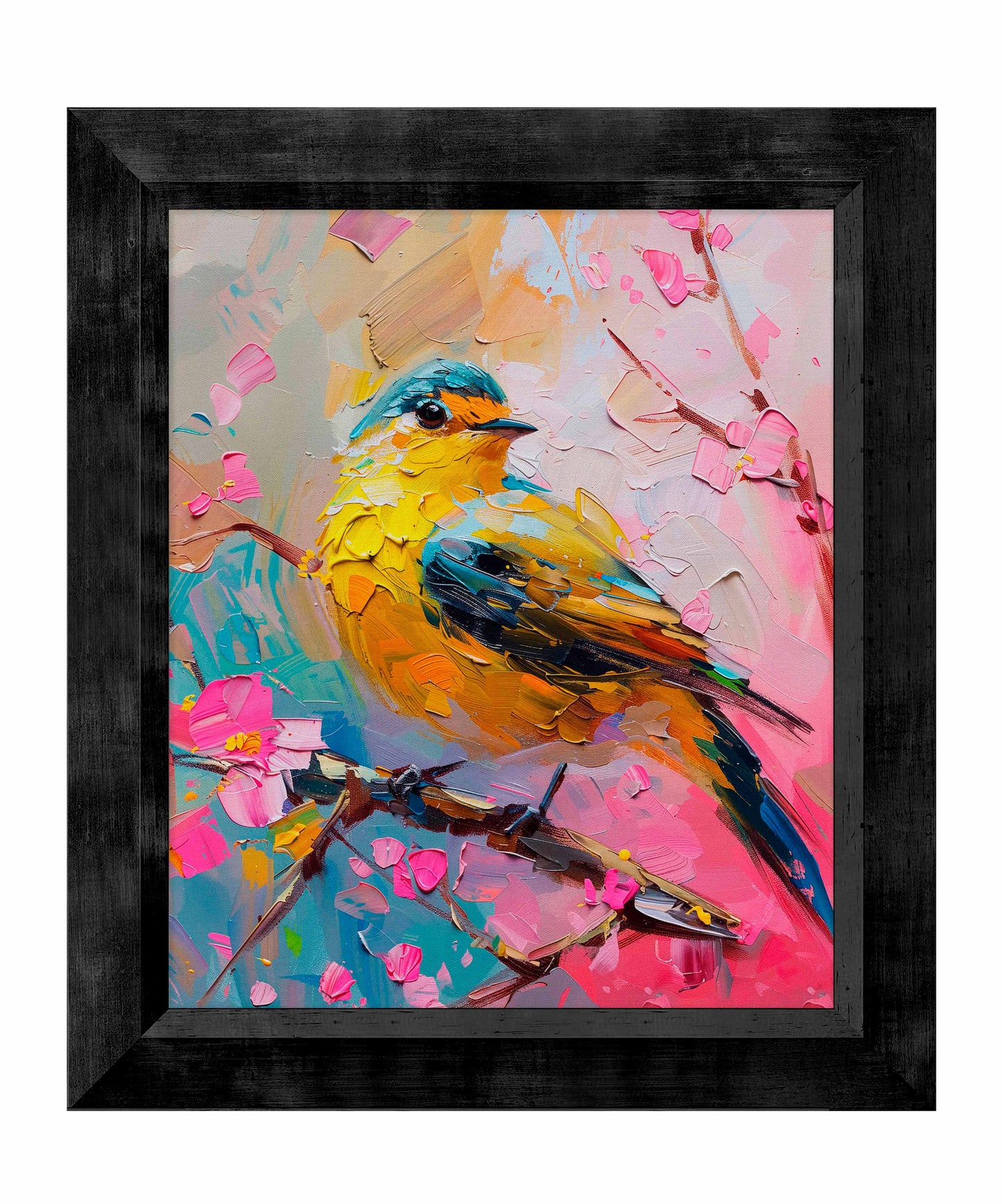 Radiant Serenade - Warbler in Bloom - Limited Edition Canvas