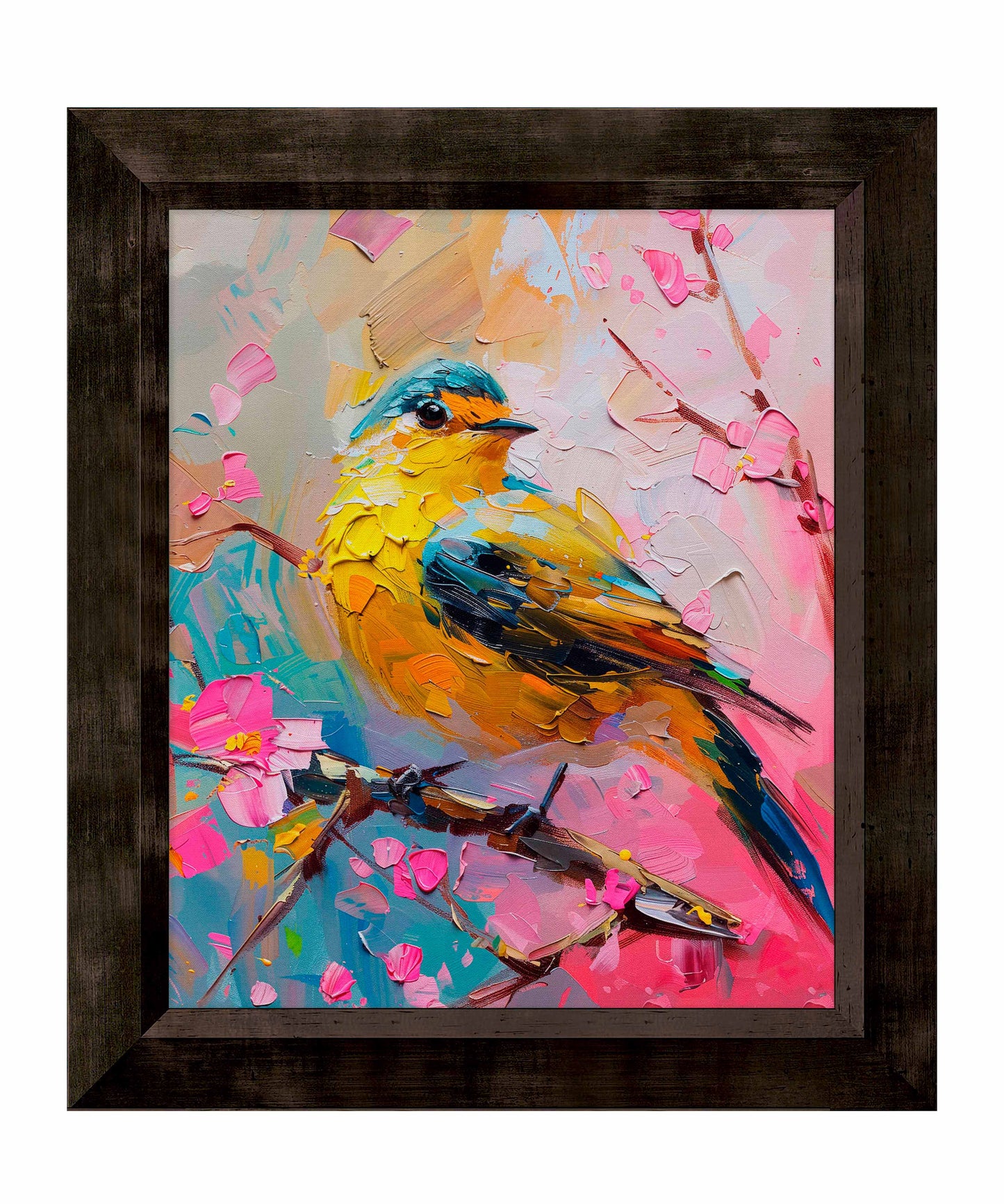 Radiant Serenade - Warbler in Bloom - Limited Edition Canvas