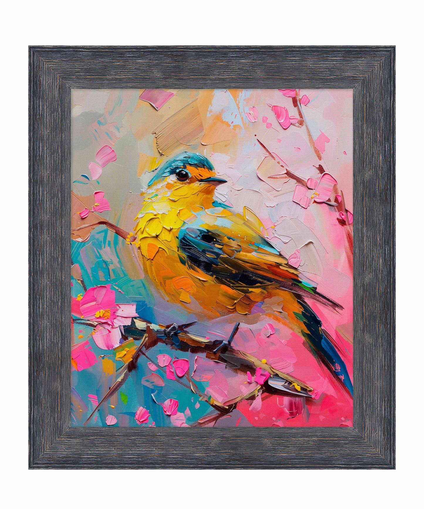 Radiant Serenade - Warbler in Bloom - Limited Edition Canvas