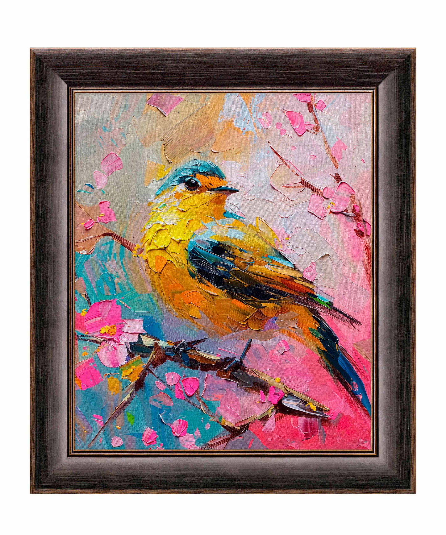 Radiant Serenade - Warbler in Bloom - Limited Edition Canvas