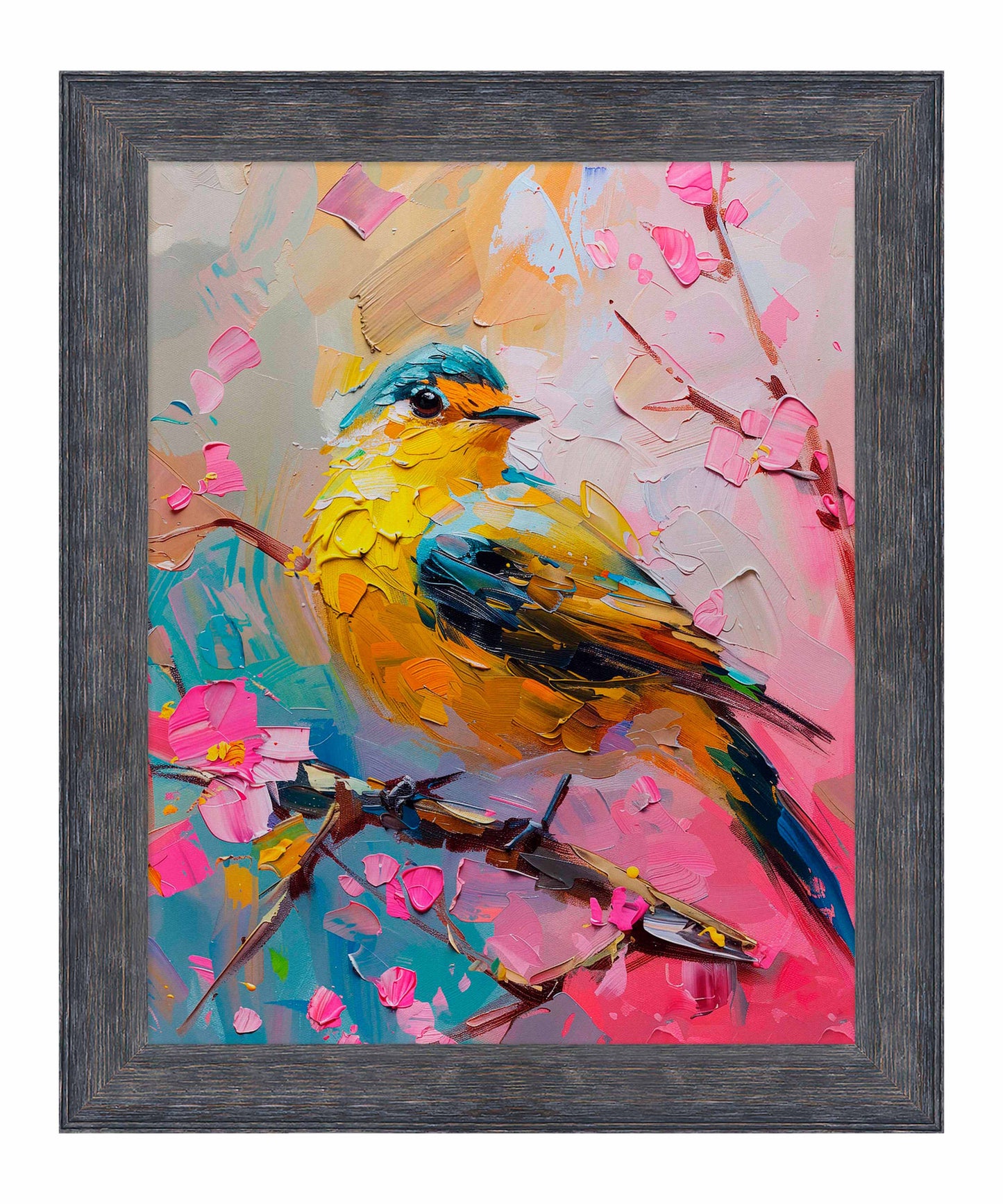 Radiant Serenade - Warbler in Bloom - Limited Edition Canvas