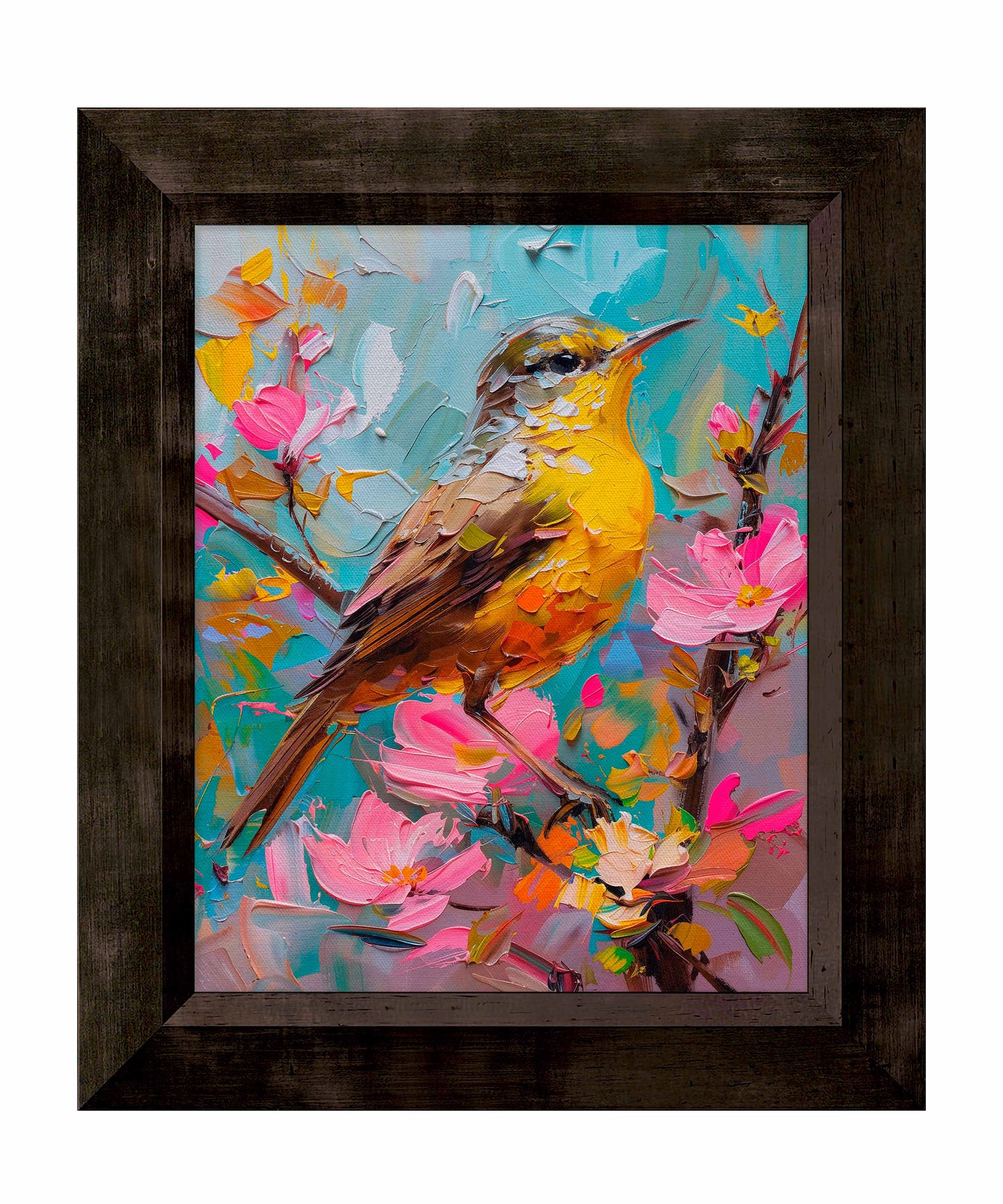 Spring Symphony - Warbler Among Blossoms - Limited Edition Canvas