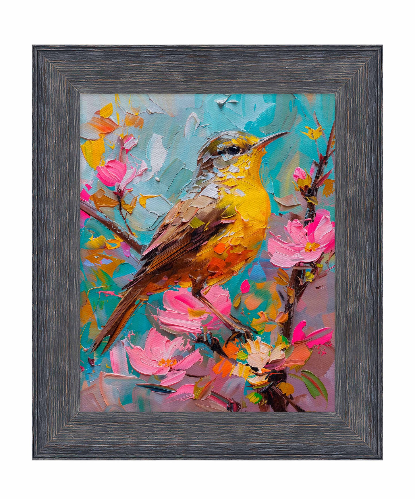 Spring Symphony - Warbler Among Blossoms - Limited Edition Canvas
