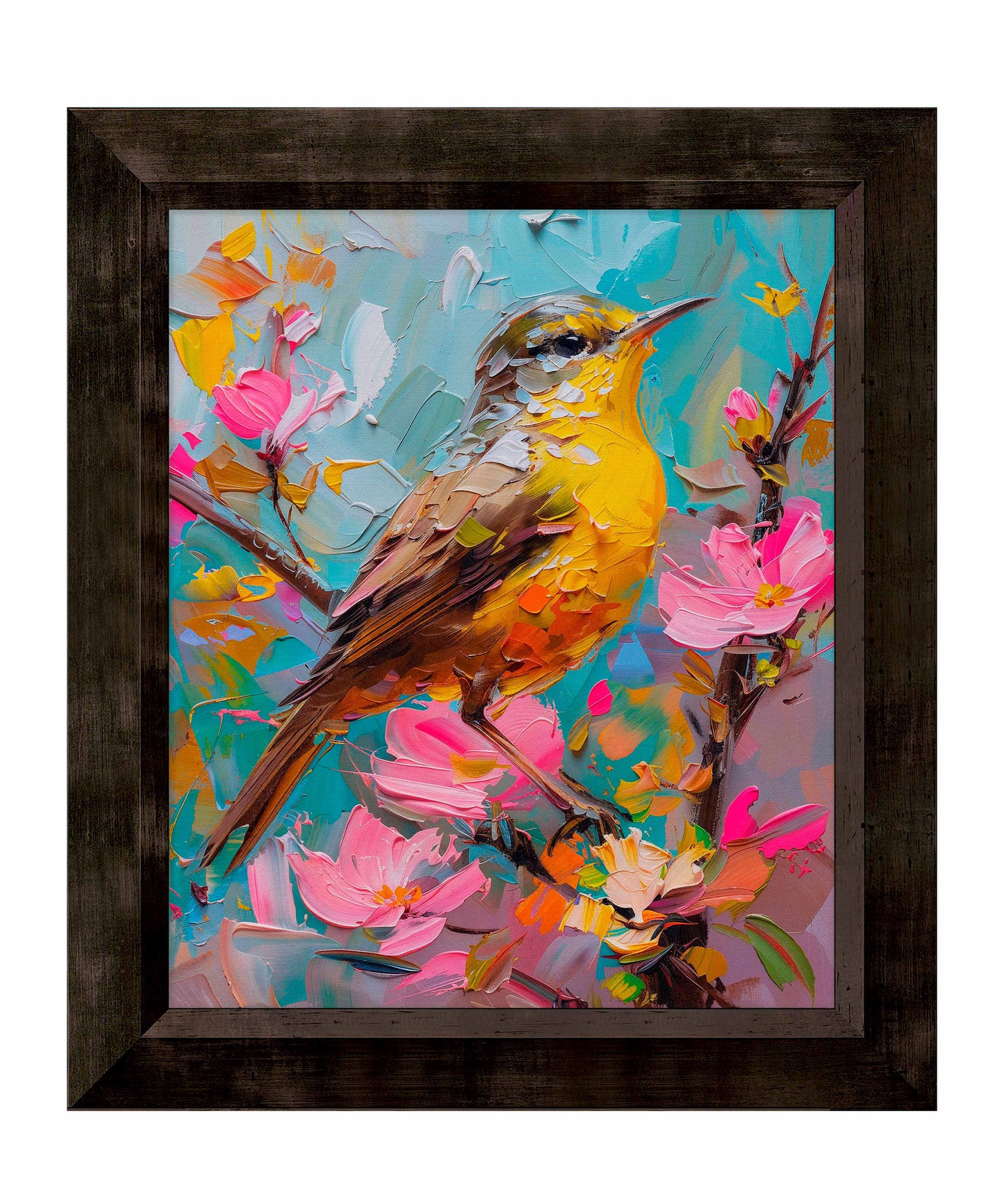 Spring Symphony - Warbler Among Blossoms - Limited Edition Canvas