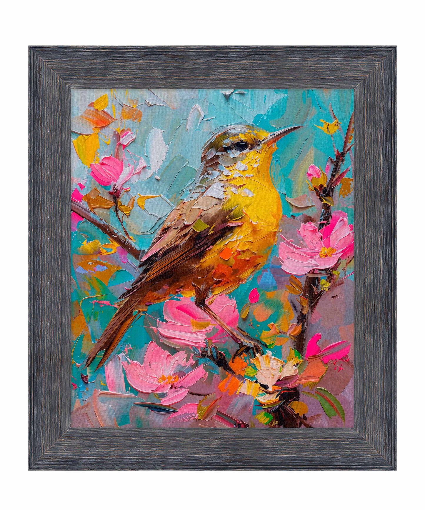 Spring Symphony - Warbler Among Blossoms - Limited Edition Canvas