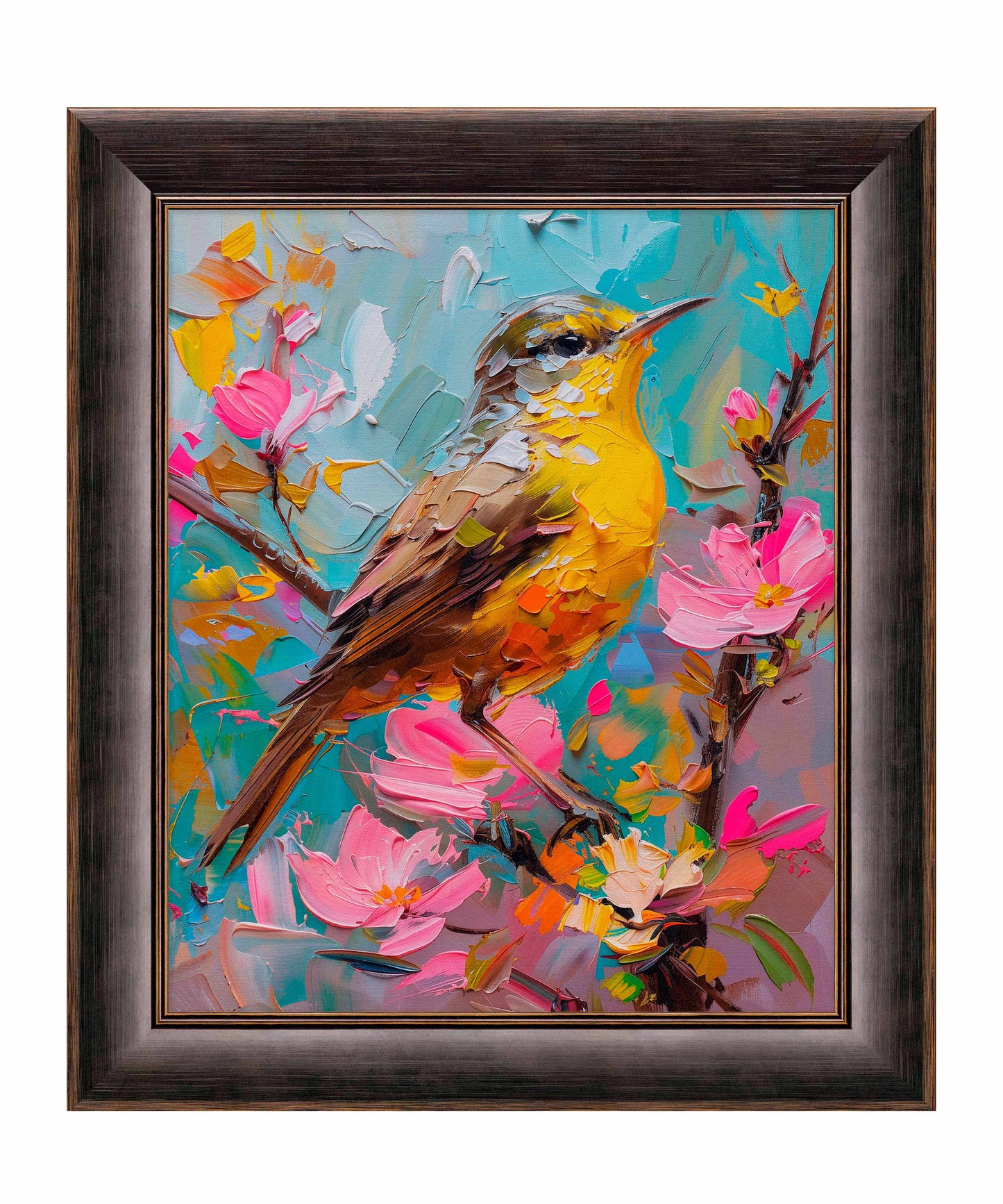 Spring Symphony - Warbler Among Blossoms - Limited Edition Canvas