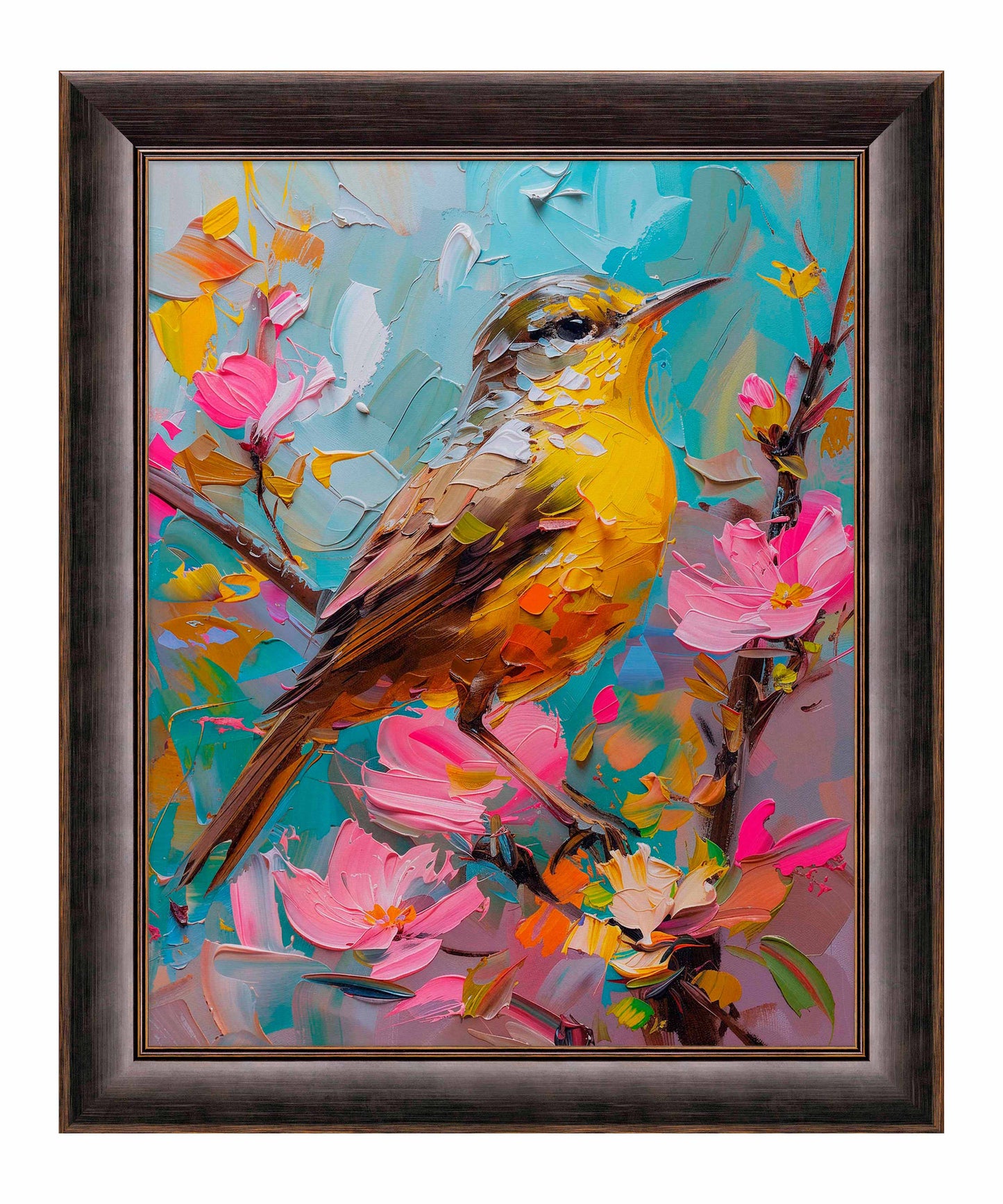 Spring Symphony - Warbler Among Blossoms - Limited Edition Canvas