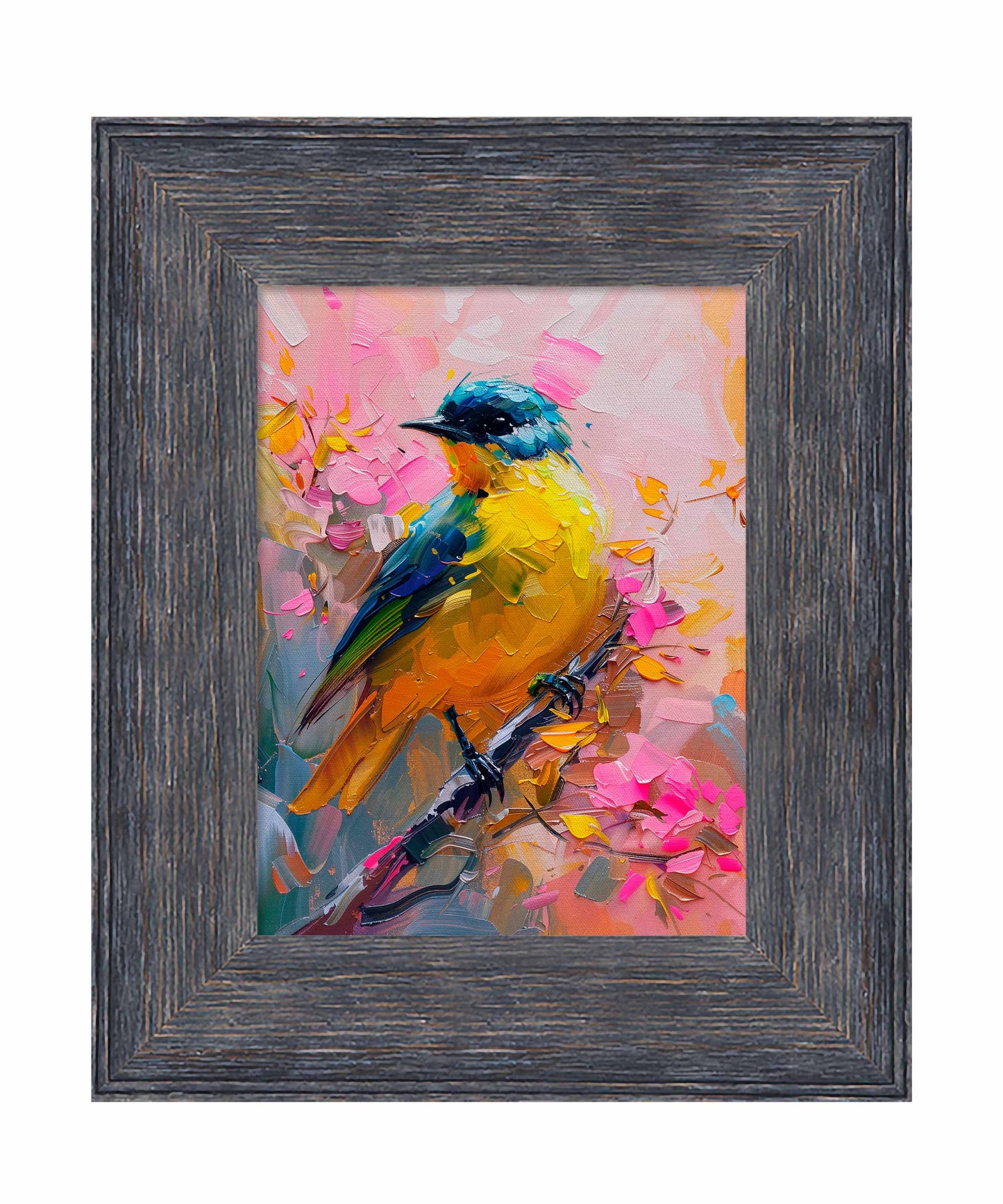 Vibrant Harmony - Songbird in Bloom - Limited Edition Canvas