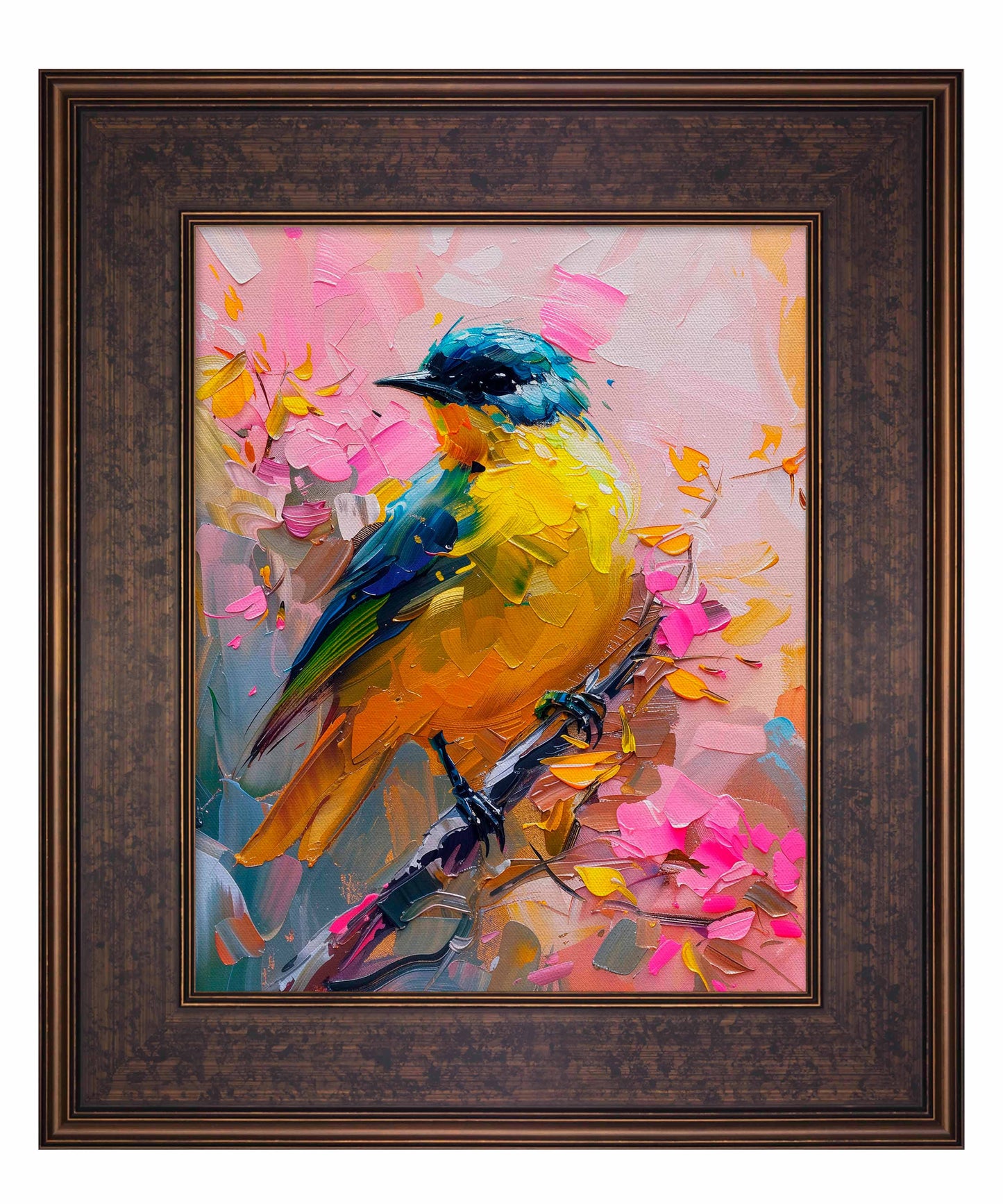 Vibrant Harmony - Songbird in Bloom - Limited Edition Canvas