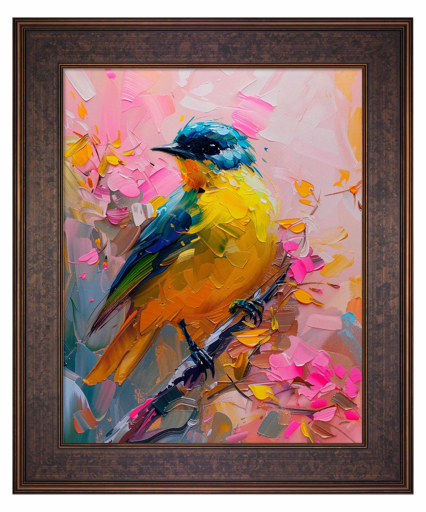 Vibrant Harmony - Songbird in Bloom - Limited Edition Canvas