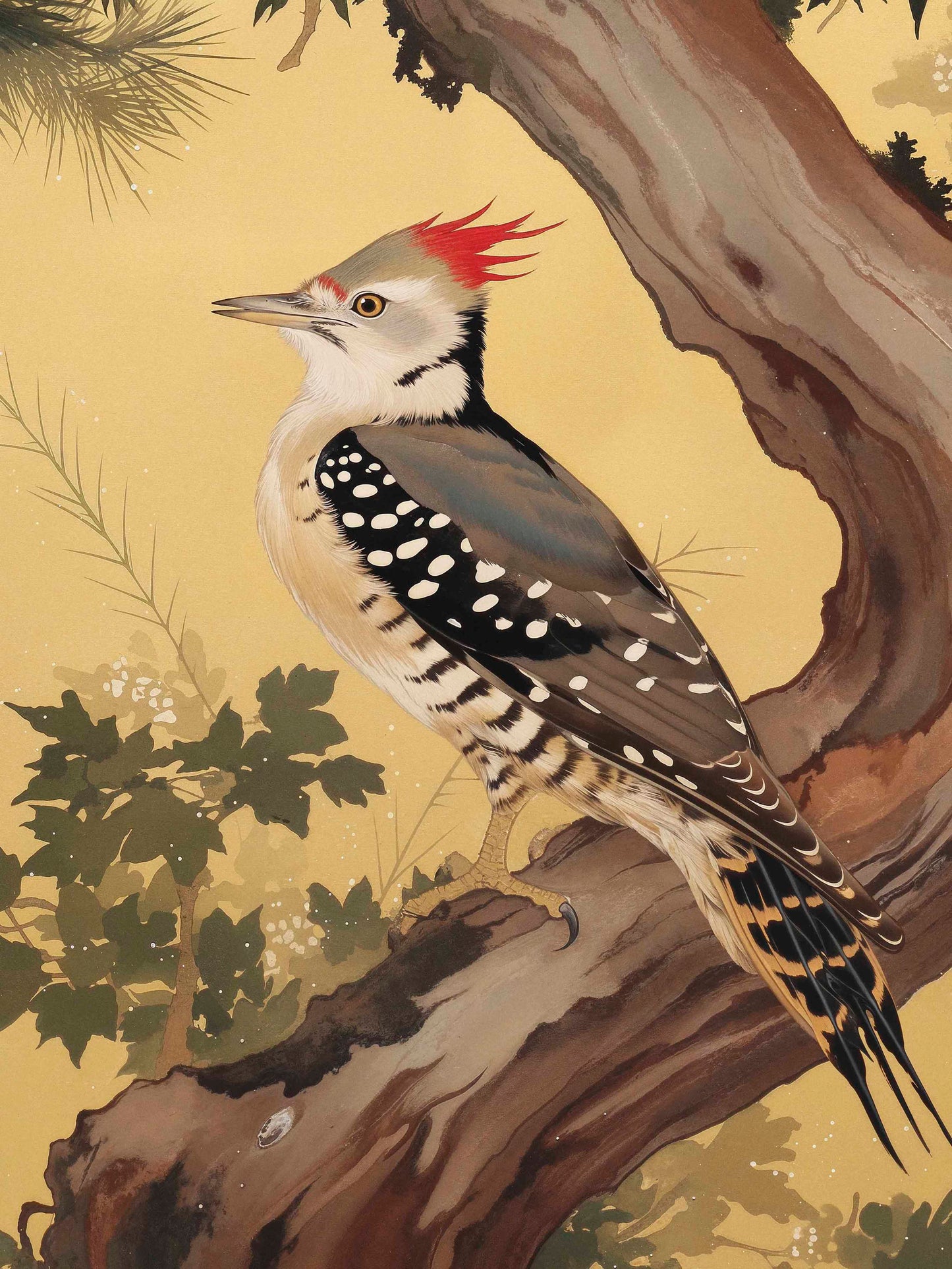 Echoes of the Forest - Woodpecker in Pine Haven - Limited Edition Canvas