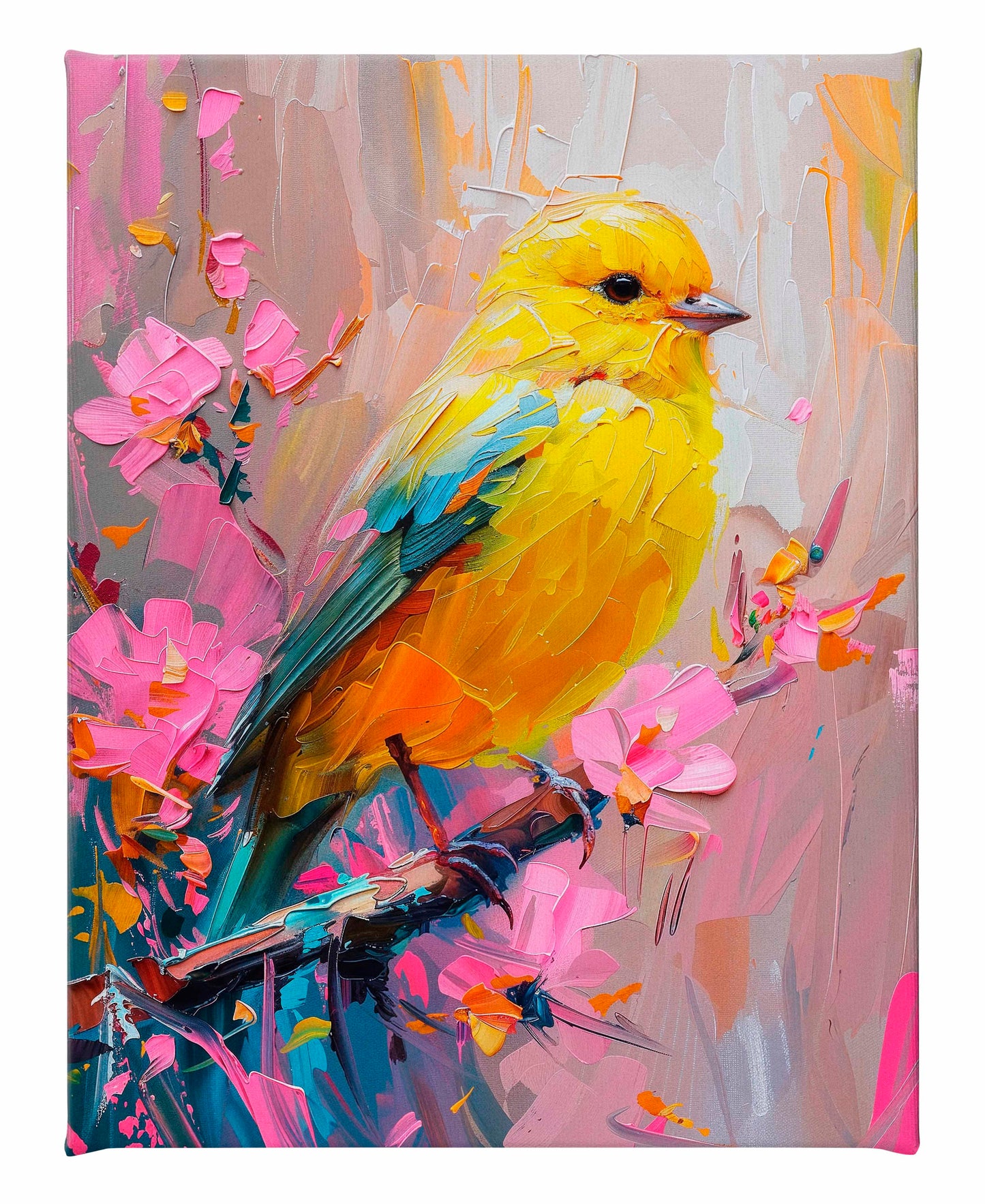 Sunlit Song - Warbler - Gallery Wrapped Canvas