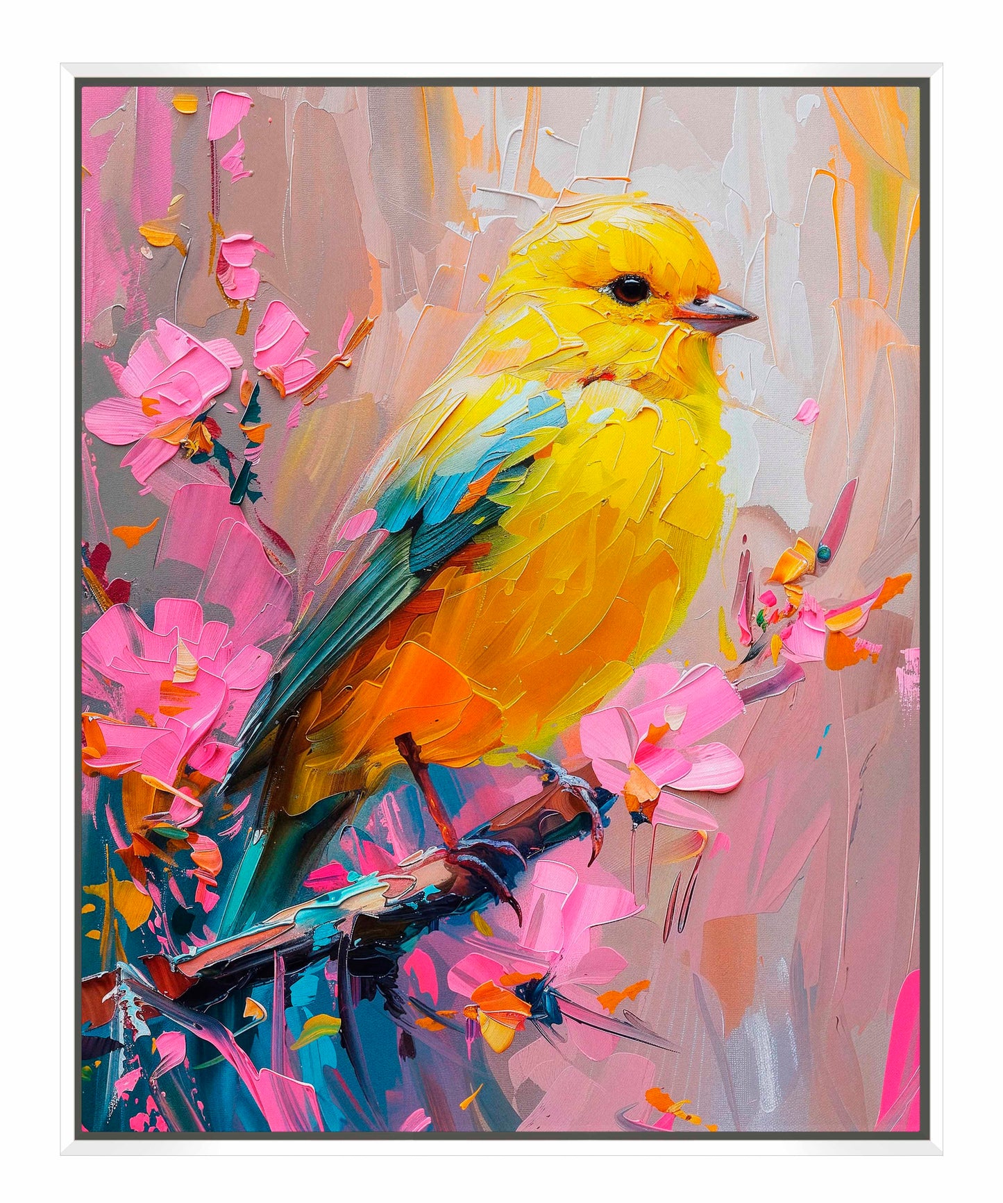 Sunlit Song - Warbler - Gallery Wrapped Canvas