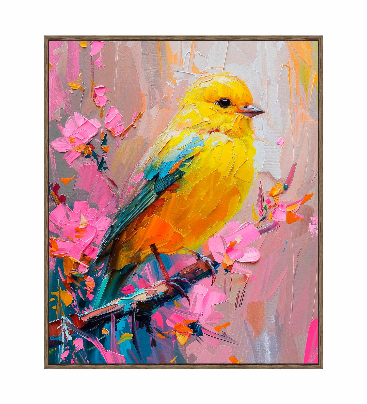 Sunlit Song - Warbler - Gallery Wrapped Canvas