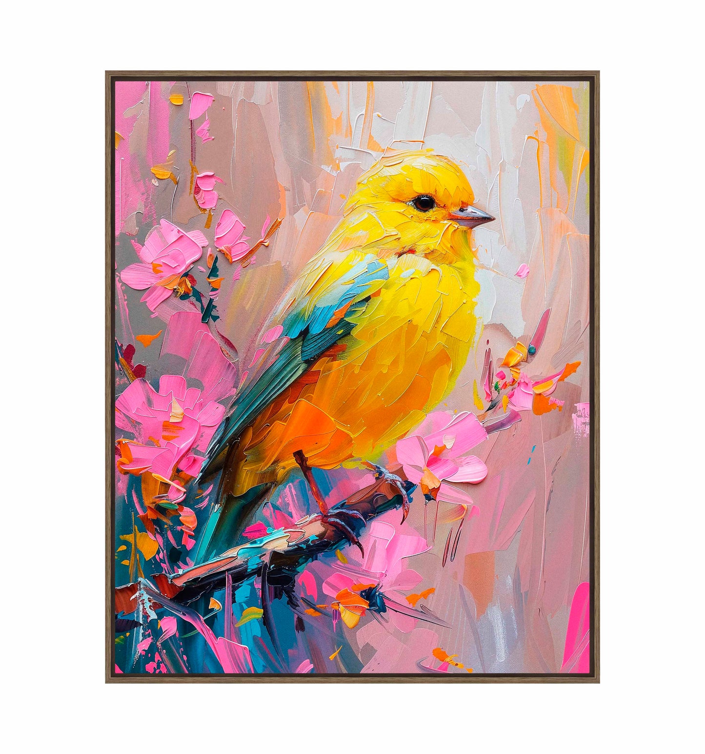 Sunlit Song - Warbler - Gallery Wrapped Canvas