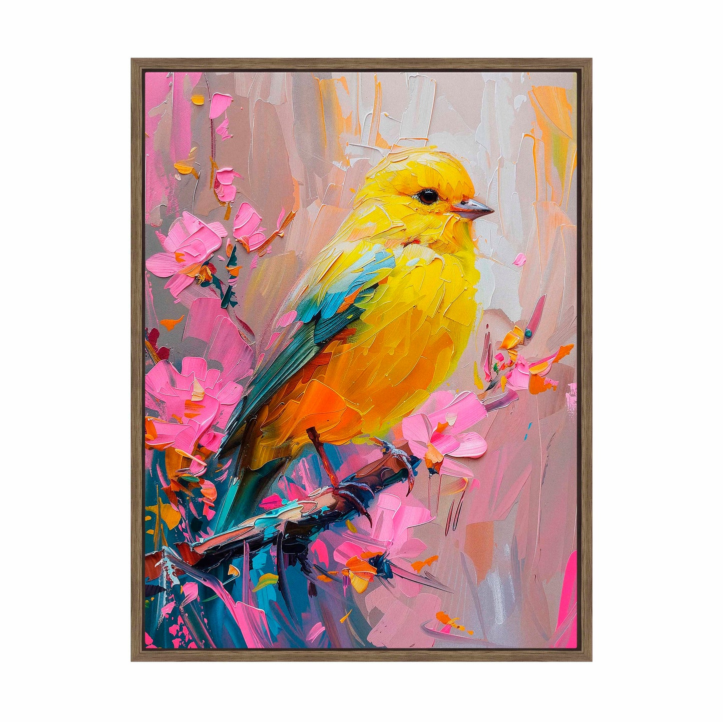Sunlit Song - Warbler - Gallery Wrapped Canvas