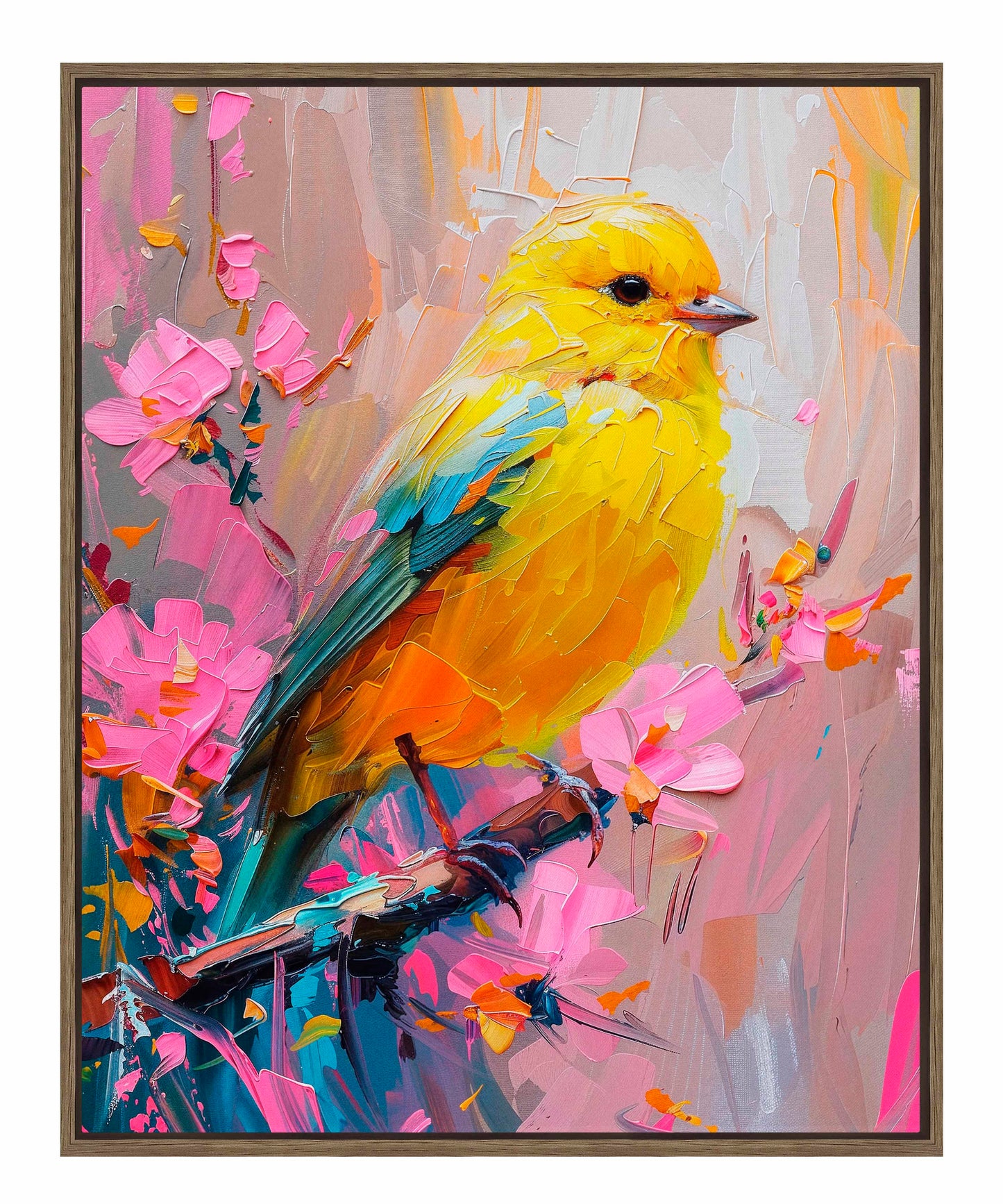 Sunlit Song - Warbler - Gallery Wrapped Canvas
